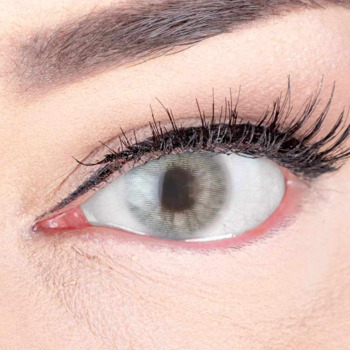 GLAMLENS lentillas de color gris 1 par 90 días sin graduación hidrogel de silicona