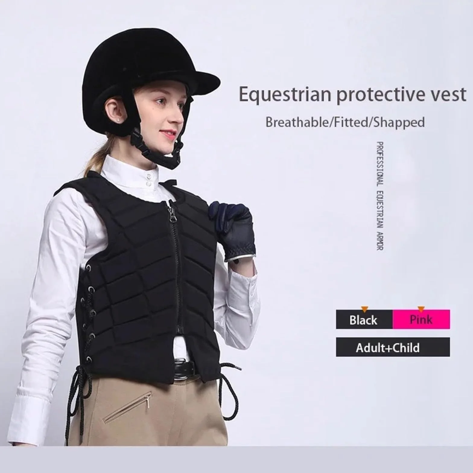 Chaleco Protector for equitación, Equipo de equitación, Ropa de Caballero for Adultos y niños, Ligero y Transpirable for Todas Las Estaciones. para Montar A Caballo