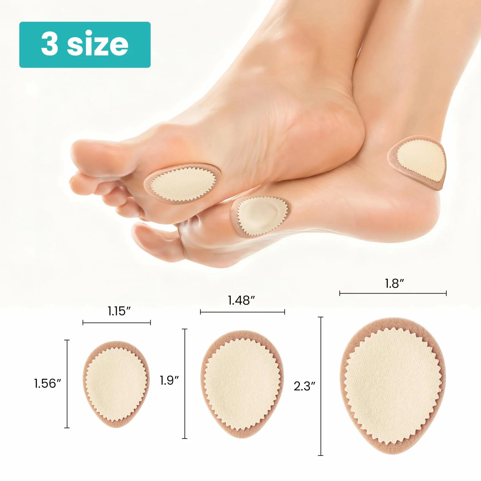 Tiritas para callos 12 unidades fieltro médico adhesivo hipoalergénico alivio dolor eliminación callos dedos talones plantas multitallas beige