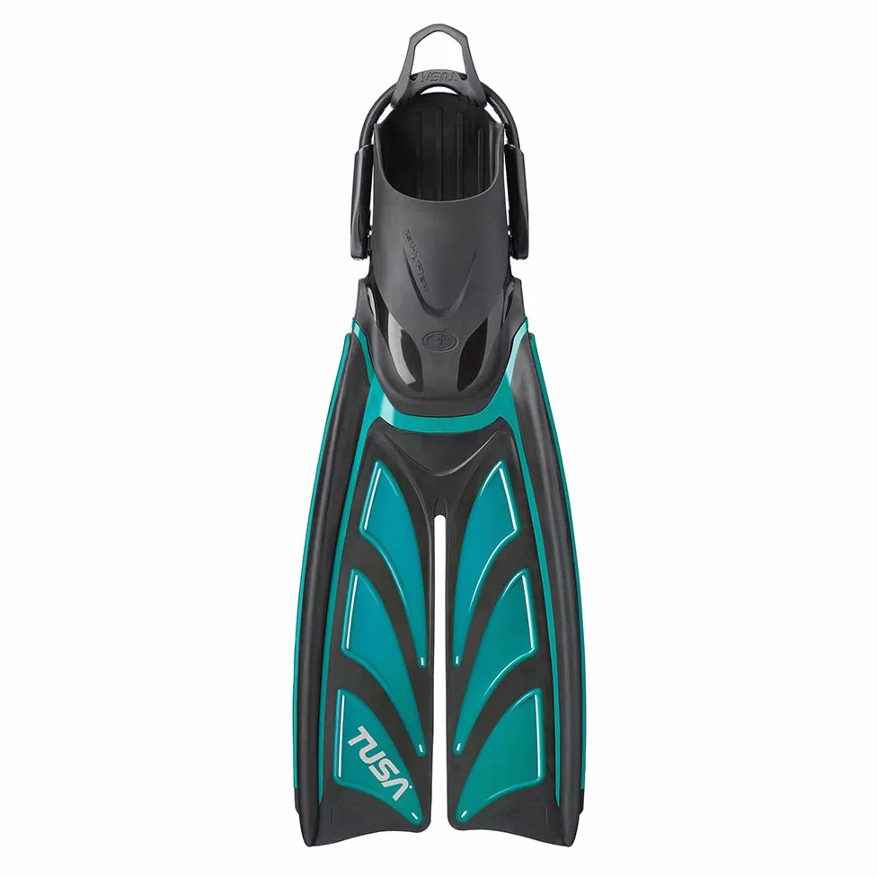 TUSA SF-0111 Hyflex Zoom Aletas de Buceo, Pequeñas, Verde Océano