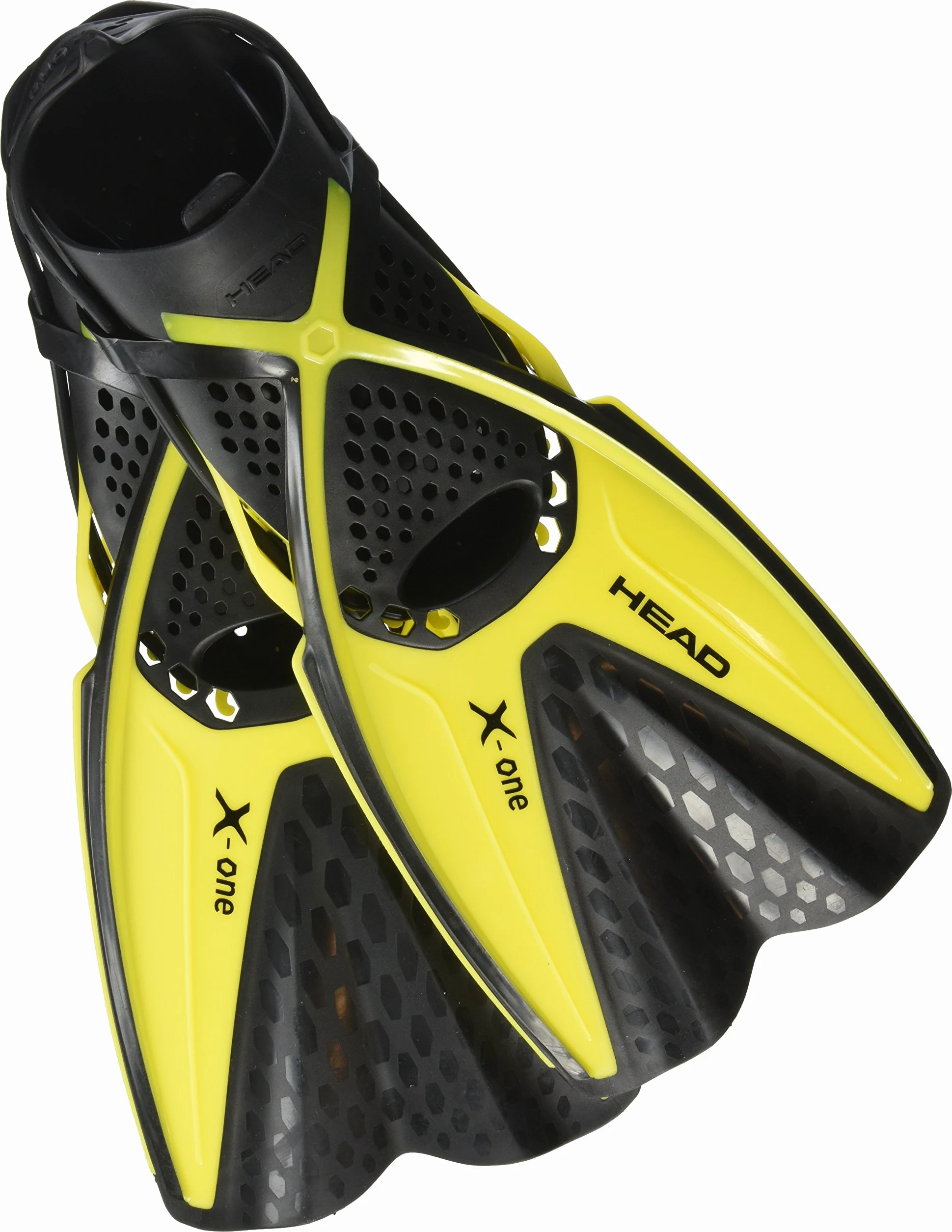 Mares Cabeza X-One Snorkel Aletas, Self Ajustar Hebilla Libre Snorkel Aletas, Talla L/XL, Color Amarillo