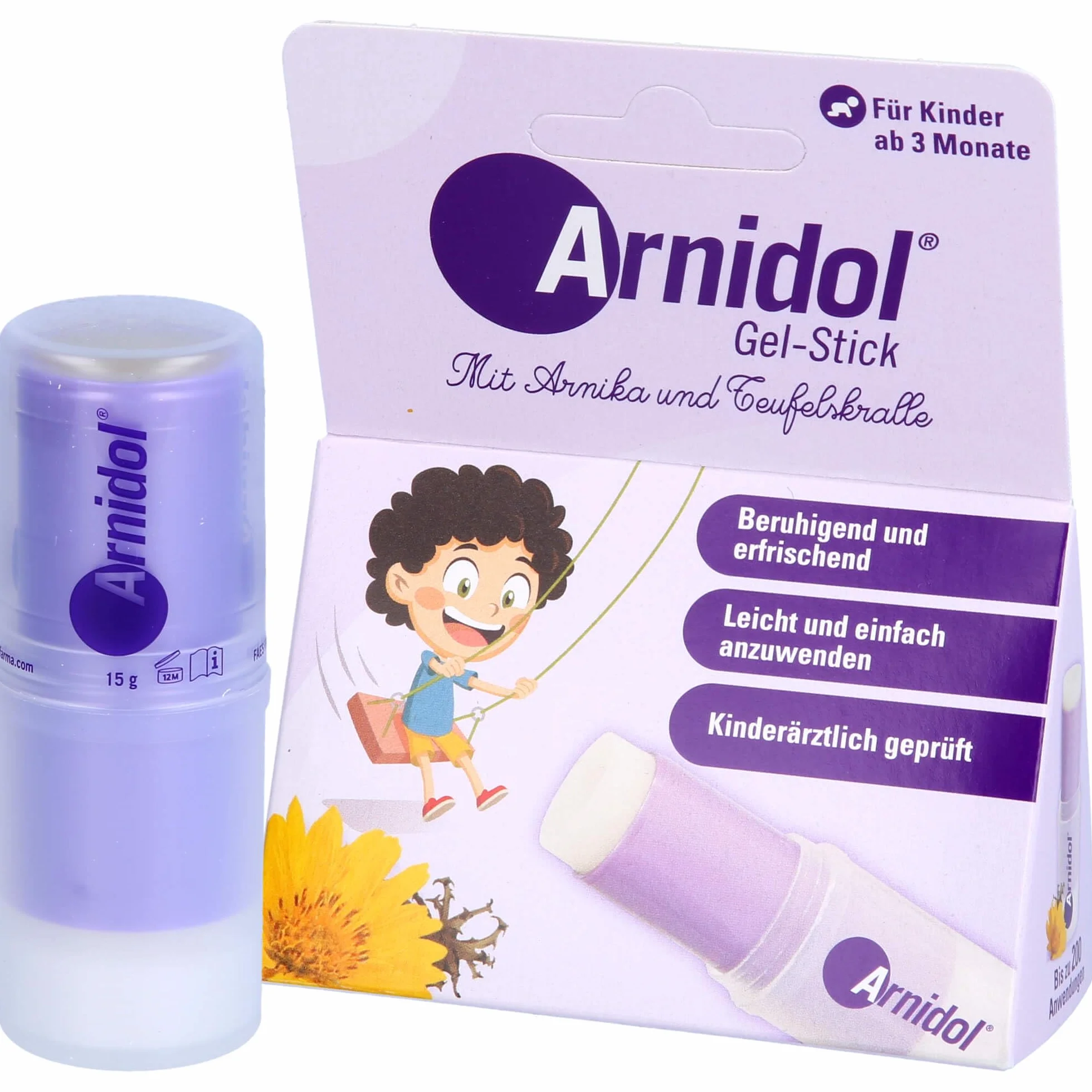Arnidol Gel Stick Calma Refresca Reconforta Piel Efecto Frío Ingredientes Naturales Árnica Harpagofito 15 g
