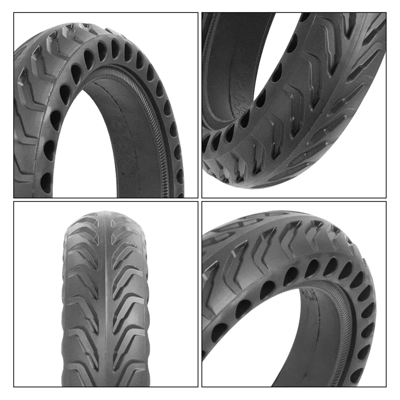 Neumático Sólido For Patinete Eléctrico, Compatible With Xiaomi rueda de scooter de goma maciza(2pcs tires)