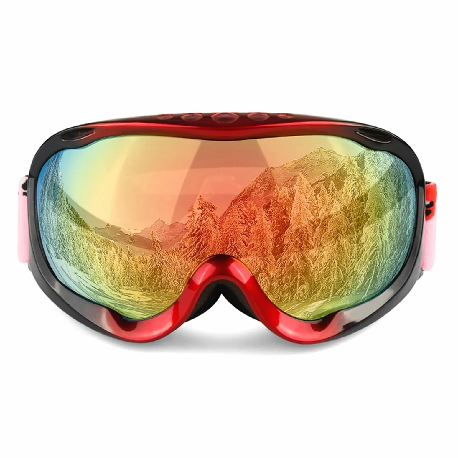 Gafas de esquí de invierno para hombre y mujer, gafas de esquí HD UV400, gafas de esquí antiniebla, gafas de snowboard a prueba de viento, lentes de espejo, gafas de esquí para exteriores (color:
