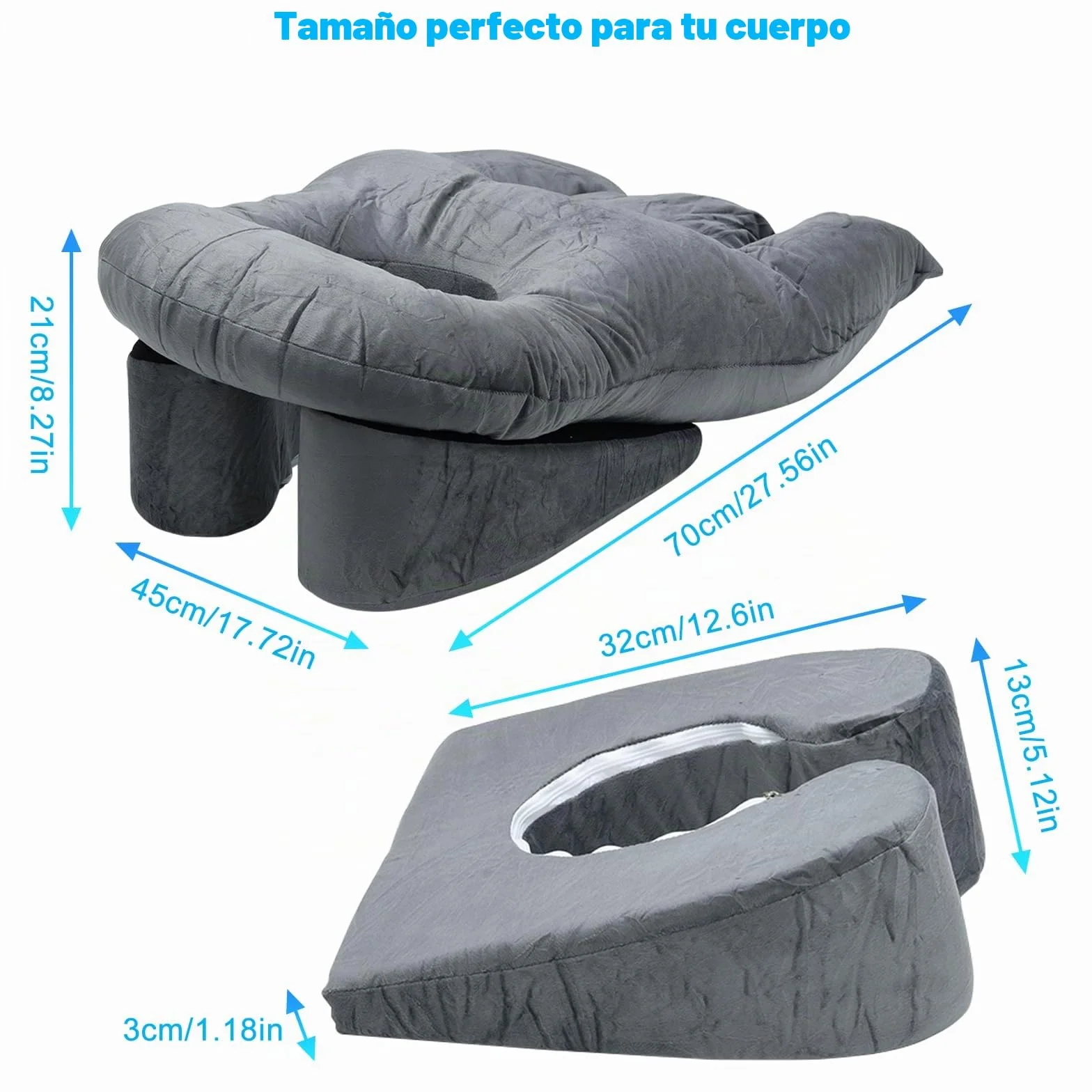 Almohada facial para dormir después de cirugía ocular con orificio, reposacabezas de masaje para hogar