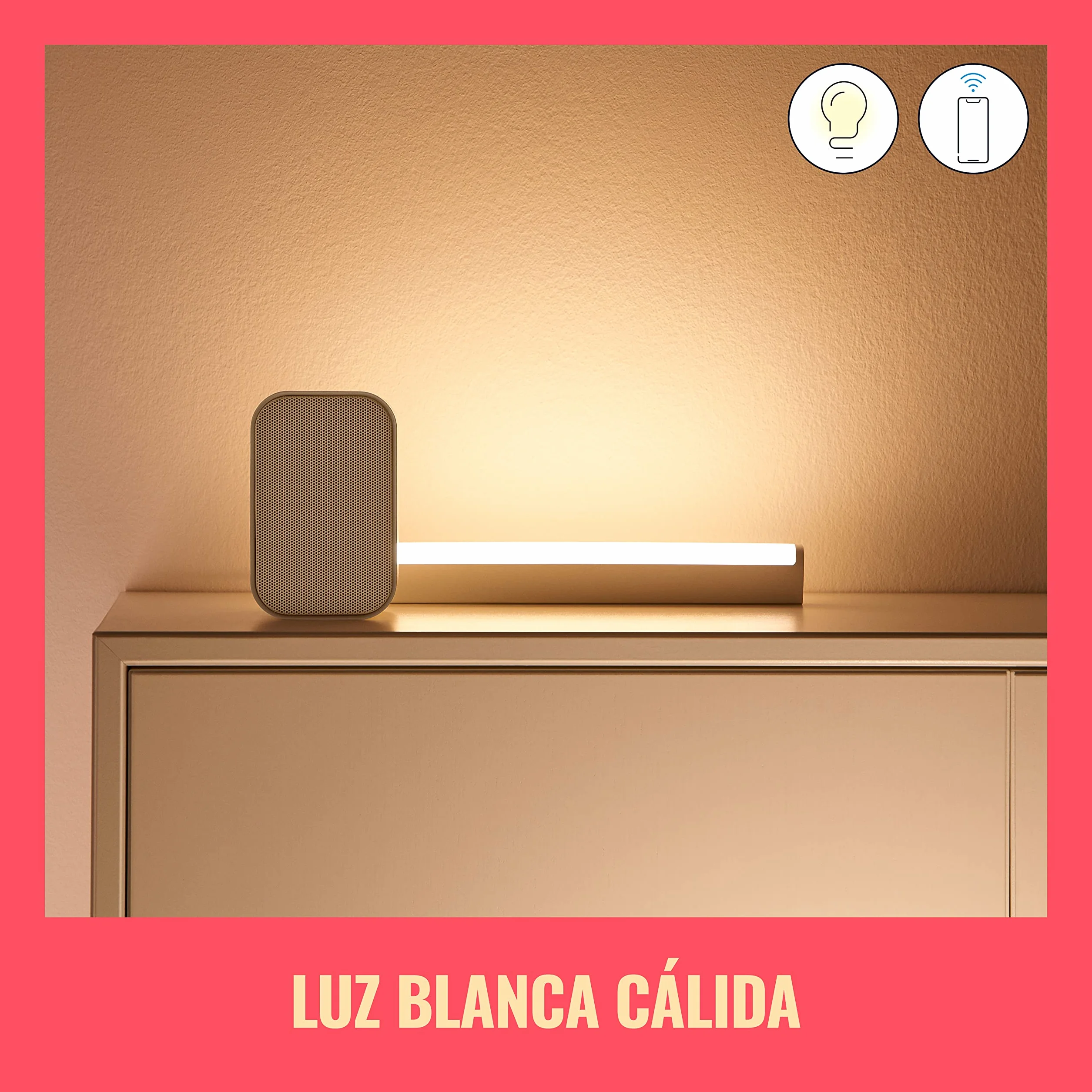WiZ Set de 2 Barras de luz LED blanca y color Wi-Fi Plug & Play SpaceSense compatible con Alexa y Google Home
