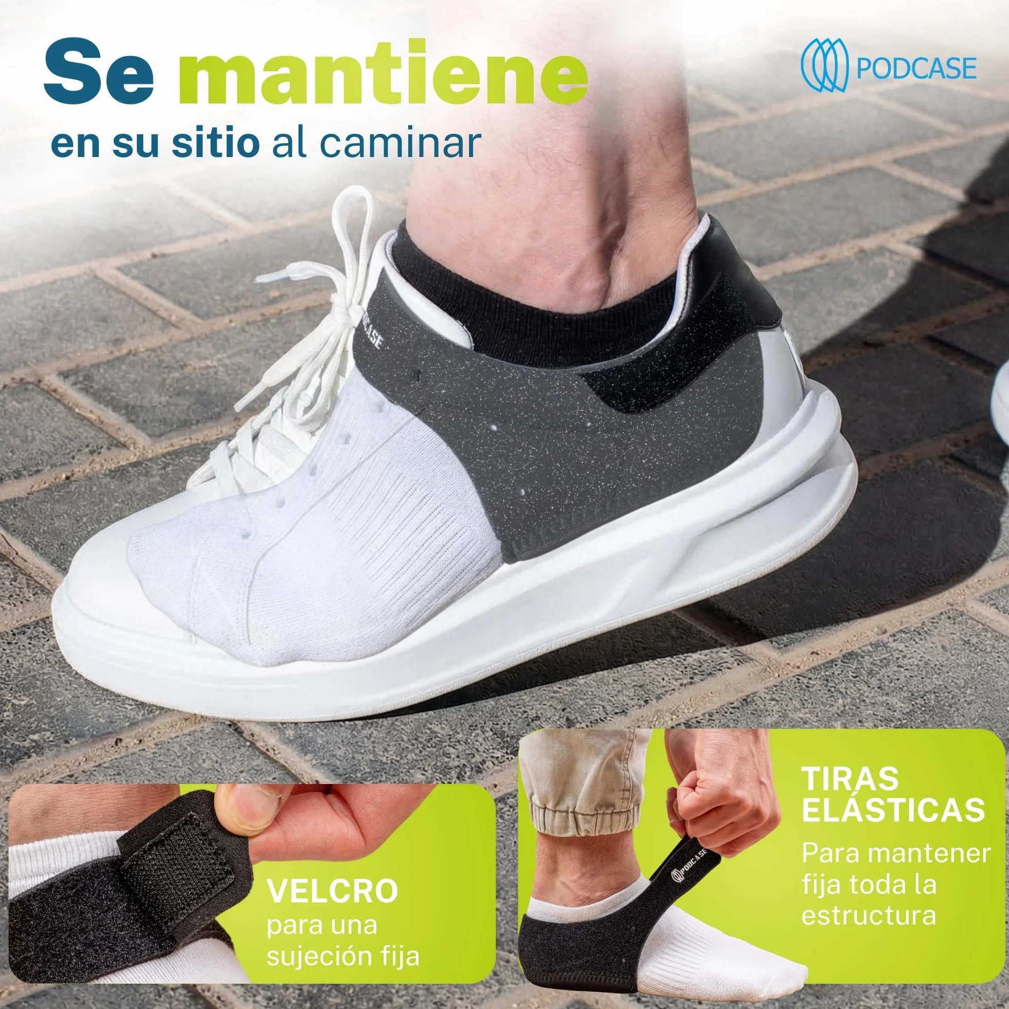 Taloneras Fascitis Plantar Silicona Mujer Hombre Plantillas Zapatos Cierre Ajustable Antideslizantes Alivio