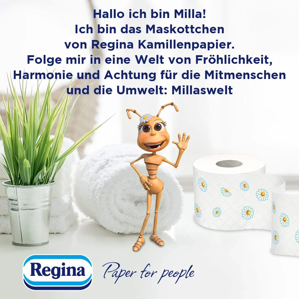 Regina Papel Higiénico 3 Capas Manzanilla 56 Rollos 150 Hojas FSC