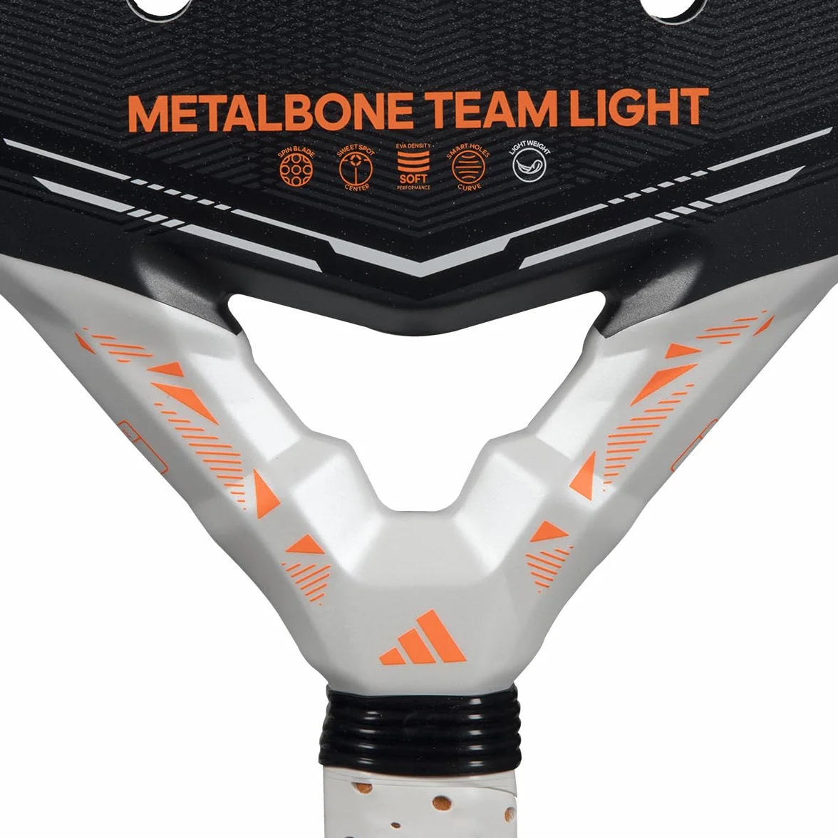 Pala de pádel adidas Metalbone Team Light 2026,Negra, Forma Redonda,Goma eva Soft Performance,Fibra de Vidrio
