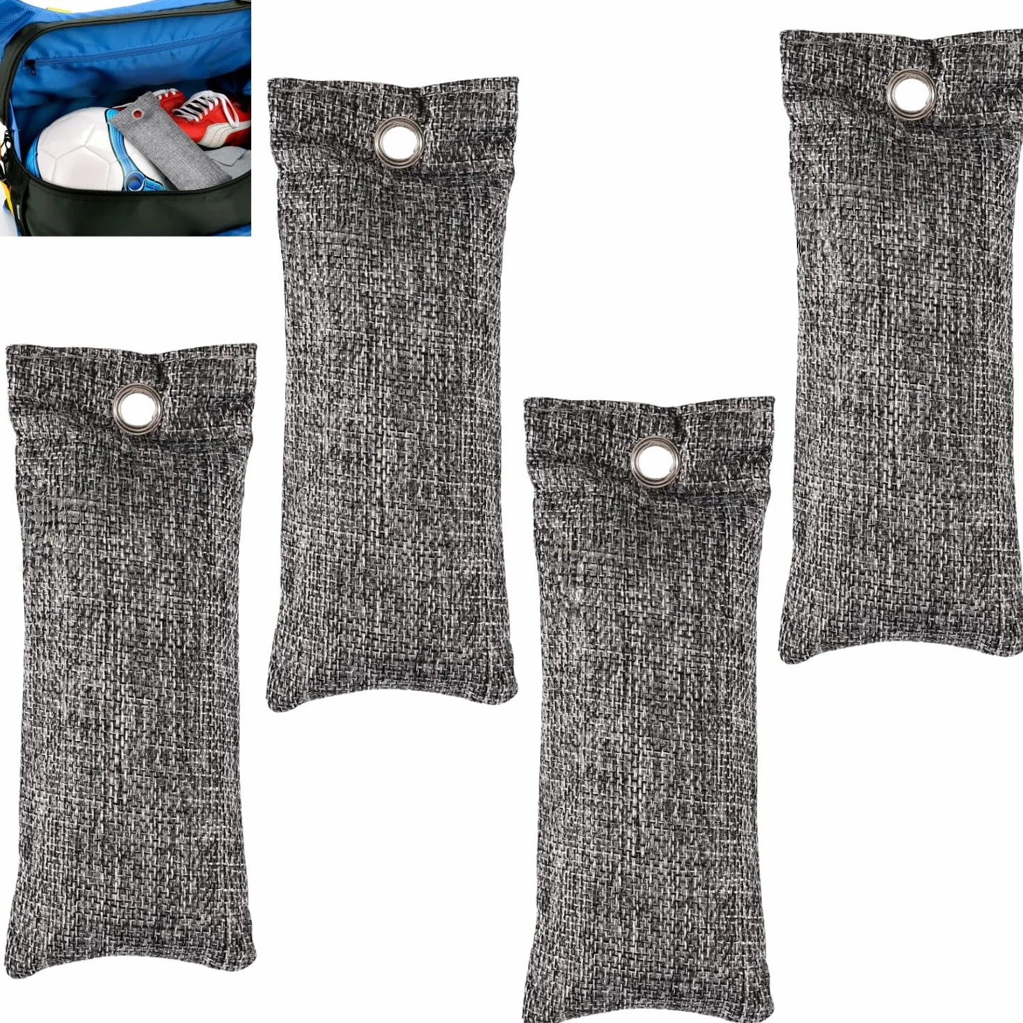 Bolsas de carbón Activado, 4 Piezas, purificadoras de Aire de carbón de bambú, ambientador Natural para Zapatos, hogar, Coche