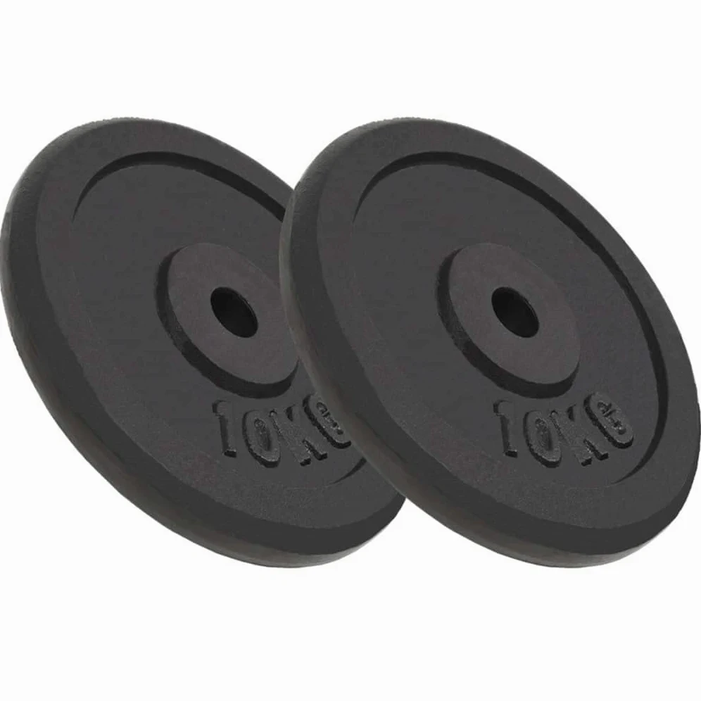Juego de 2 discos de pesas de 40 kg, hierro fundido, diámetro de 30 mm, para mancuernas, entrenamiento de fuerza