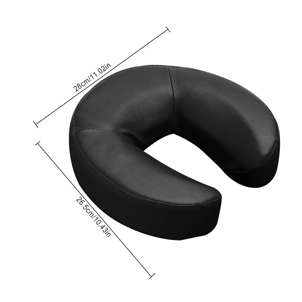 Almohada ergonómica de espuma viscoelástica para soporte de cabeza, acolchado y cómodo para masajes faciales, spa y viajes