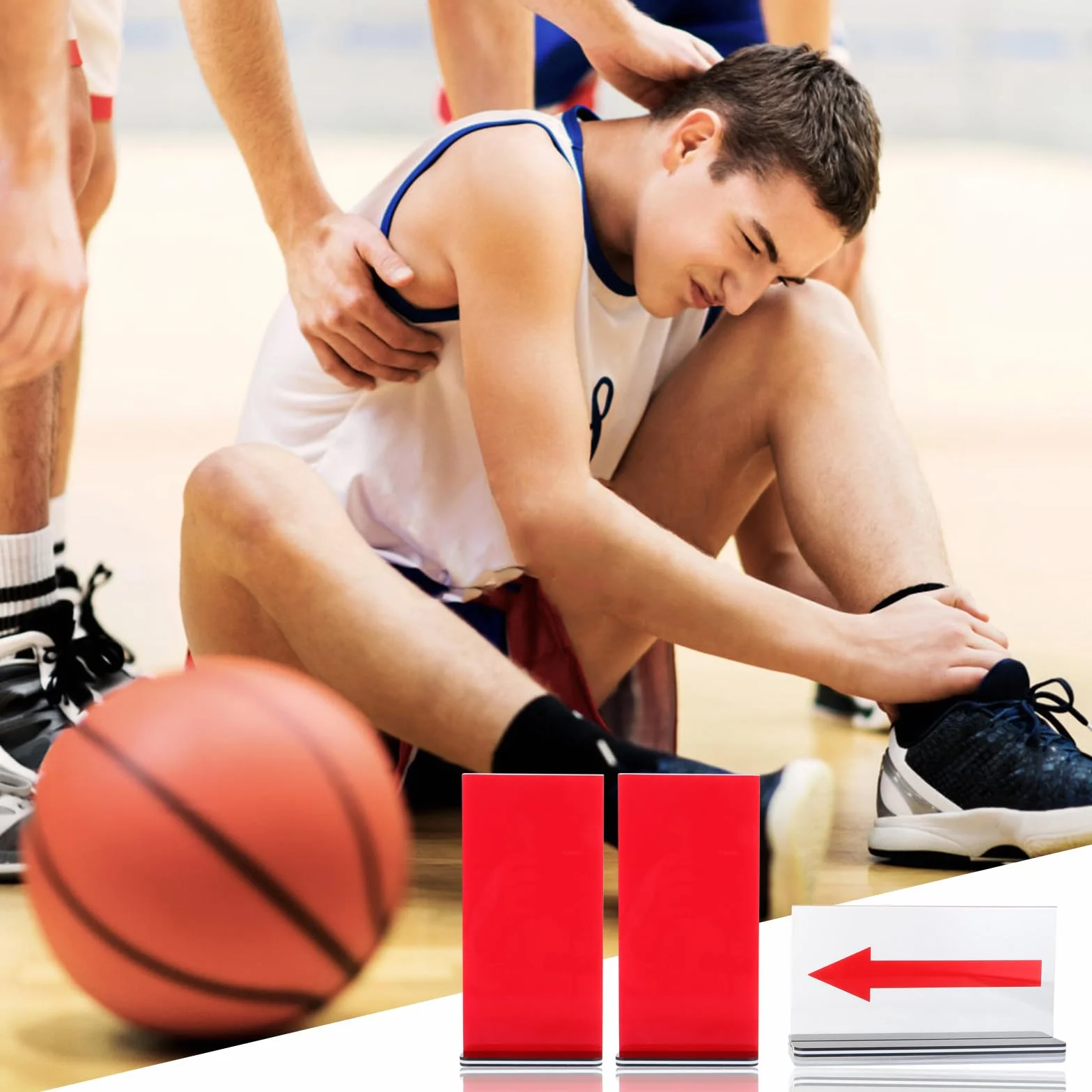 CALLARON Tablero de Faltas de Baloncesto Convertidor de Saque Rojo de Acrílico, Tarjetas de Penalización para Árbitro, Diseño Práctico y Fácil de Operar para Competiciones Deportivas