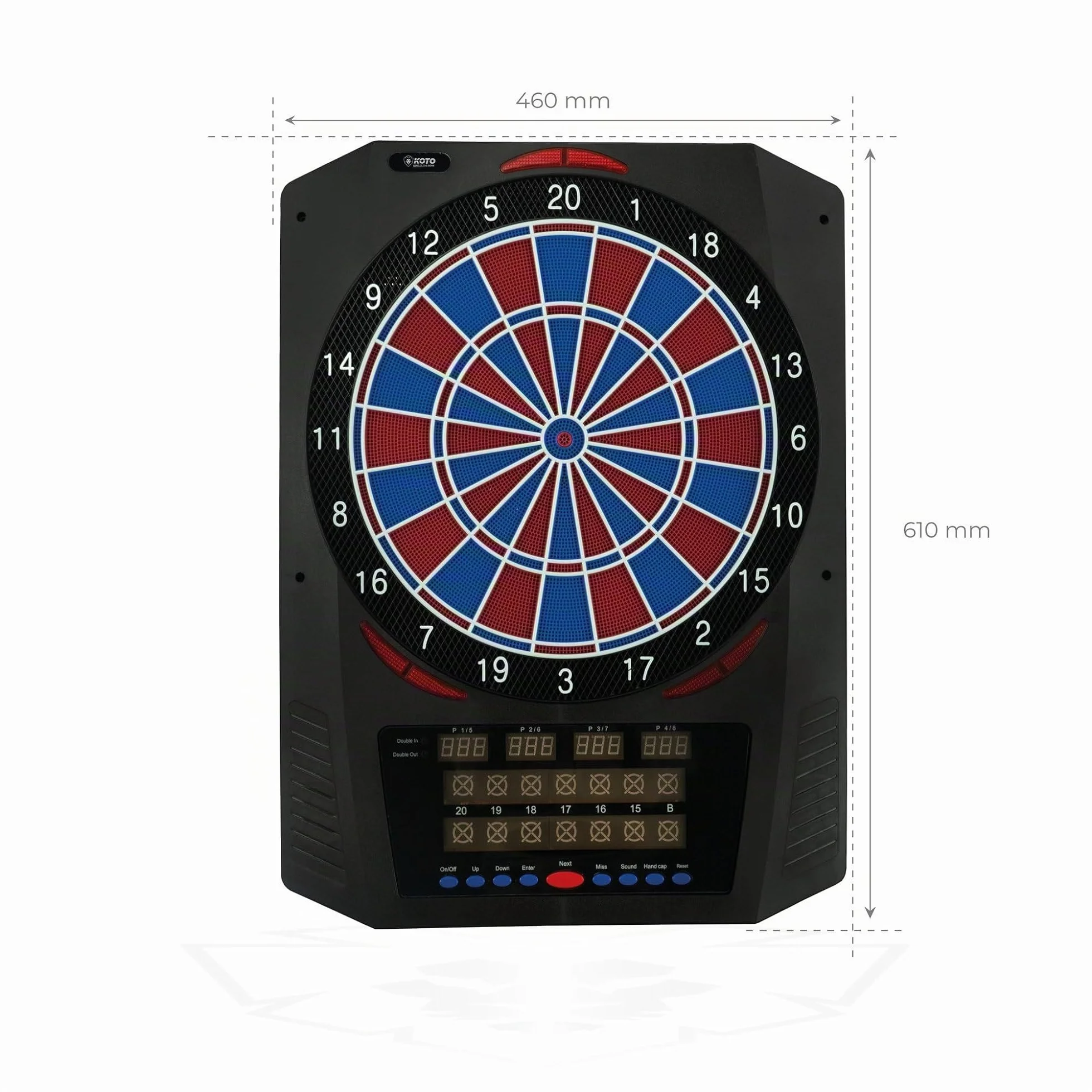 KOTO – Diana Electrónica Royal 580, 6 Dardos Soft, 36 Juegos, Más de 580 Variantes, para 1-8 Jugadores