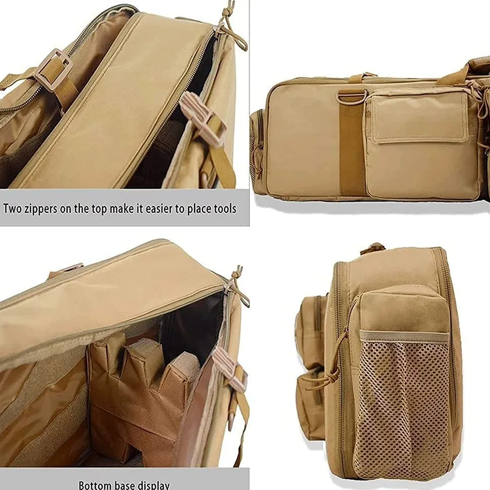 Estuche para Escopeta Airsoft, M249 Bolsa Doble para Rifles, Bolsa Táctica de Escopeta, Bolsa de Almacenamiento para caña de Pescar Escopeta Carry B