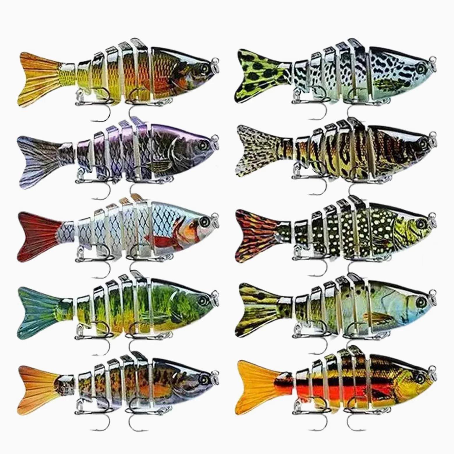 Señuelo de Pesca Autopropulsado Señuelos Wobblers para Pesca de | Carnada Blanda Versátil y Realista para Agua Dulce Perca y