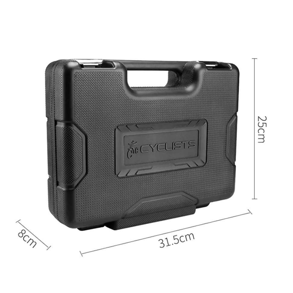Kit de Herramientas de Reparación de Bicicletas Multifuncionales Todos los Tipos de Bicic Caja con Caja de Plástico Equipo Esencial de Reparación y Mantenimiento de Bicic Universales