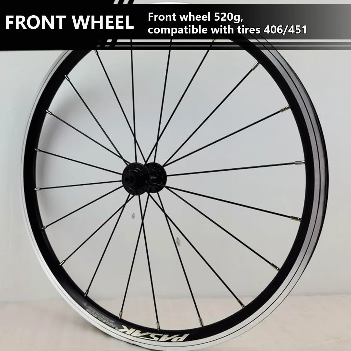 20" 406/451 Juego De Ruedas para Bicicleta BMX Llantas De Aleación De Aluminio Freno C/V Liberación Rápida 20/24H Bujes Delantero Y Trasero para Cassette De 7-12 Velocidades