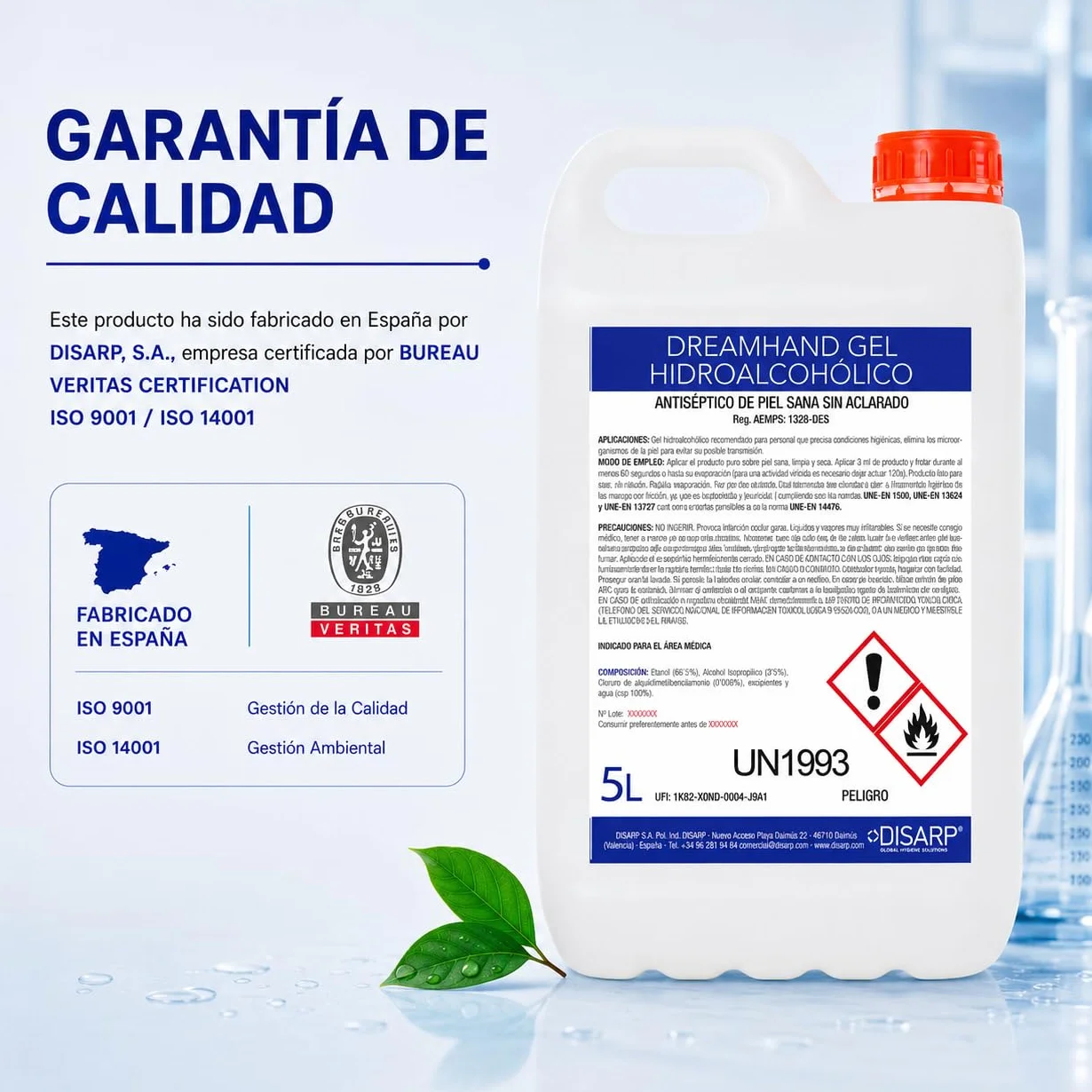Gel Hidroalcoholico Higienizante Secado Instantaneo