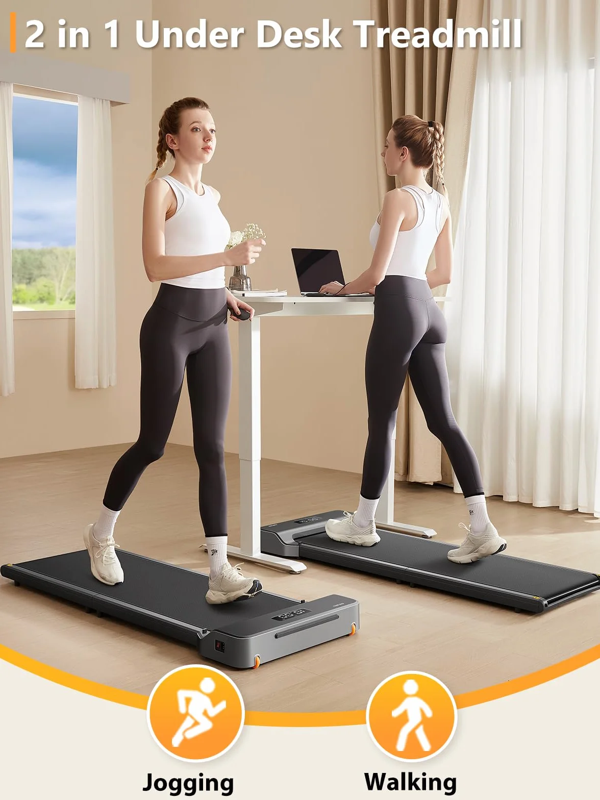 WalkingPad Z1 Cinta de Correr Plegable Walking Pad 121×40cm para Casa, Cinta de Andar 1-6 KM/H con Mando a Distancia y Display LED