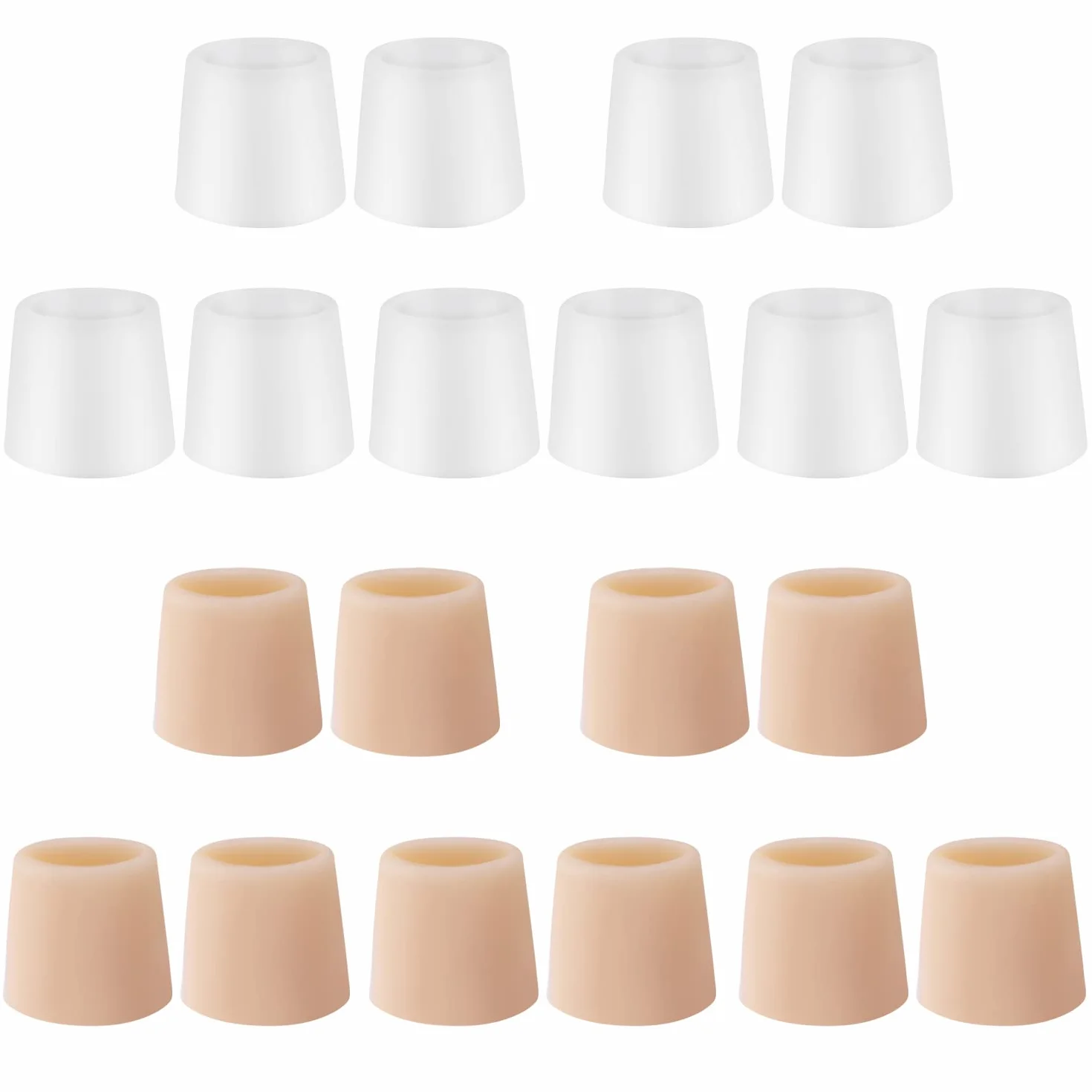 Protectores de silicona para los dedos de los pies, almohadillas antifricción para ampollas y callos