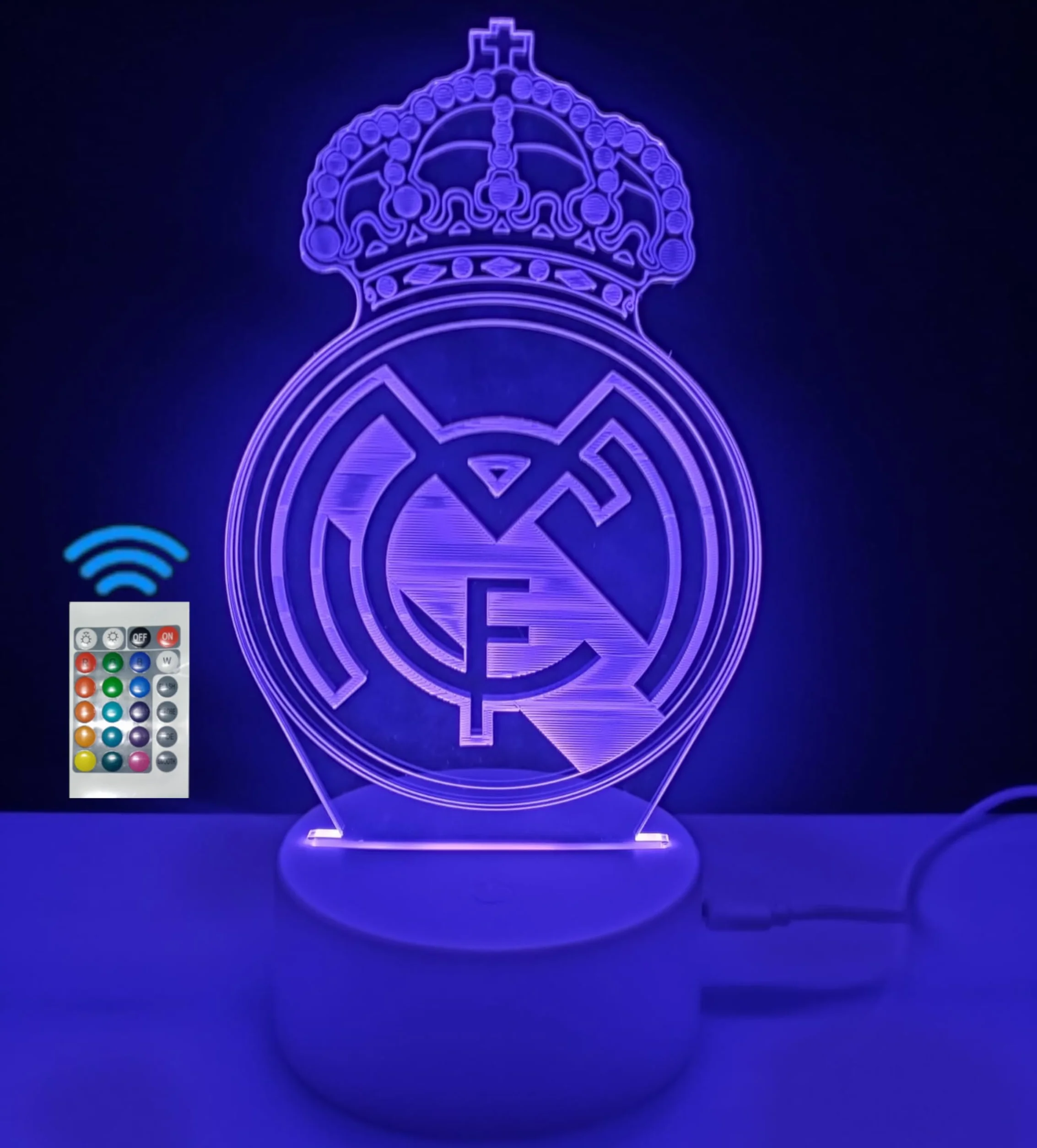 Lámpara 3D decorativa fútbol iluminación interior
