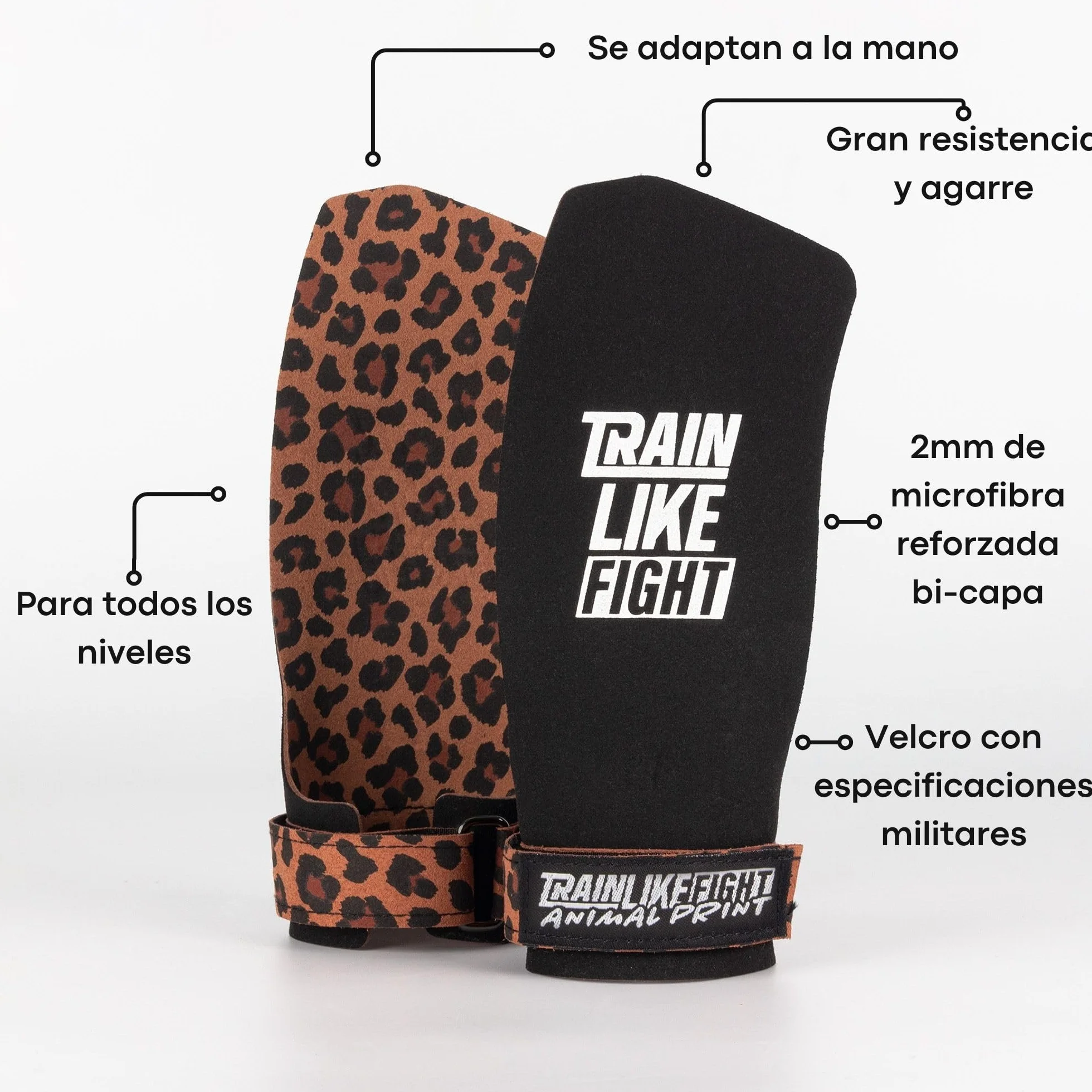 TRAINLIKEFIGHT Icon 0H Estampadas - Calleras Unisex para Cross Training, Calistenia, Gimnasia, Protección para Tus Manos, Previenen la aparición de Callos y heridas