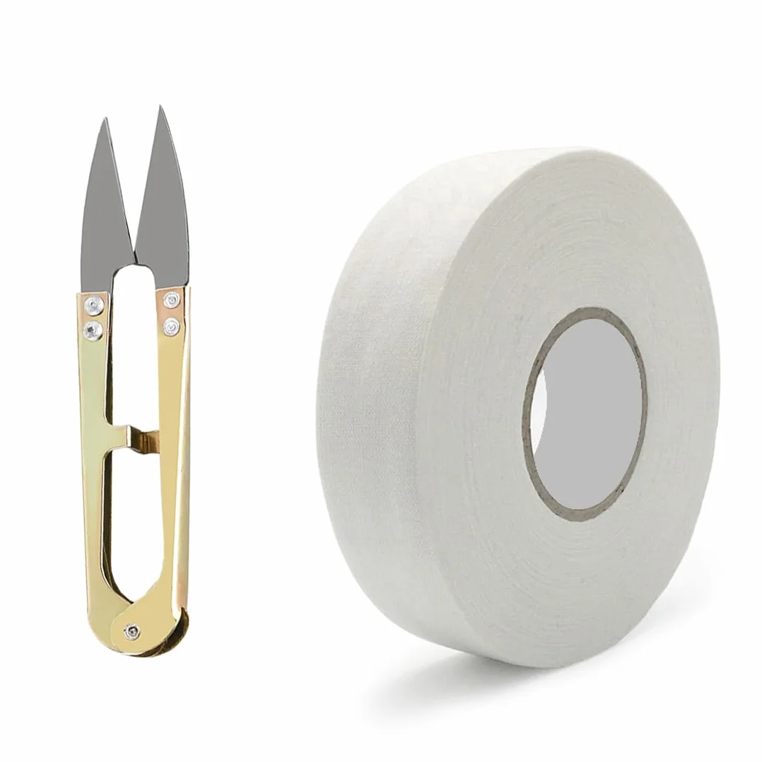 Cinta de Hockey Adhesiva para Deportes: Raqueta de Tenis, Cuerda de Esquí, Caña de Pescar - 25M*2.5cm, Incluye 1 Tijera