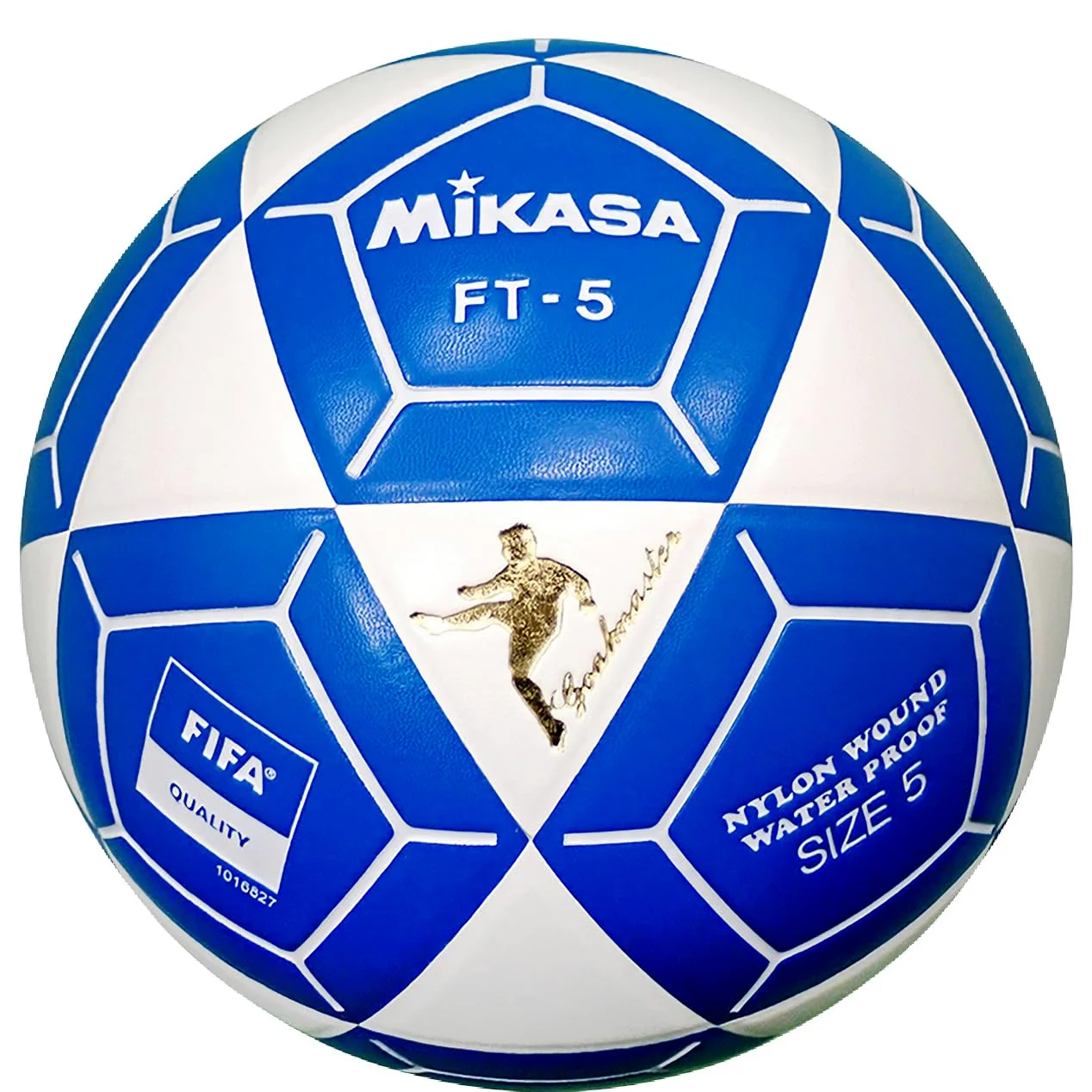 Mikasa FT5 Goal Master - Balón de fútbol, Color Blanco/Azul, tamaño 5