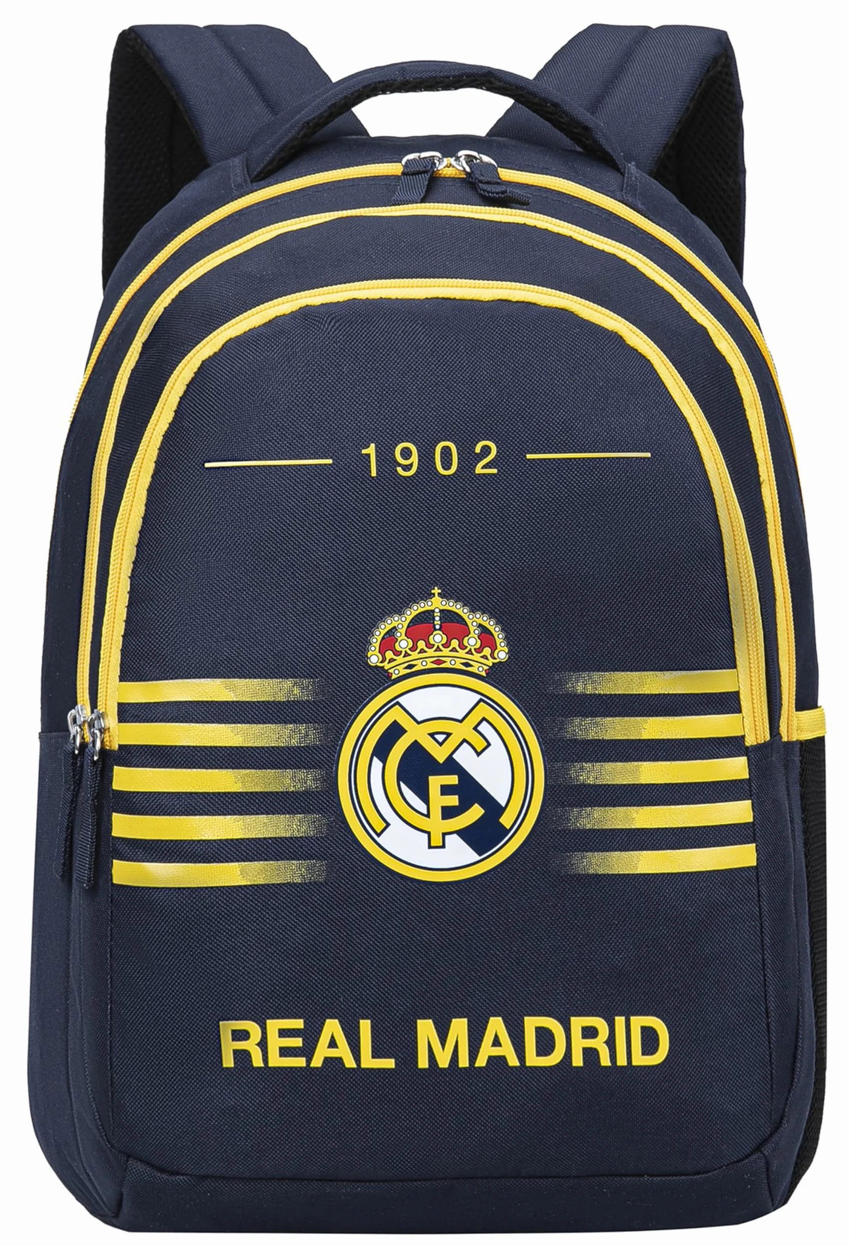 Real Madrid Mochila escolar de 2 compartimentos, colección oficial