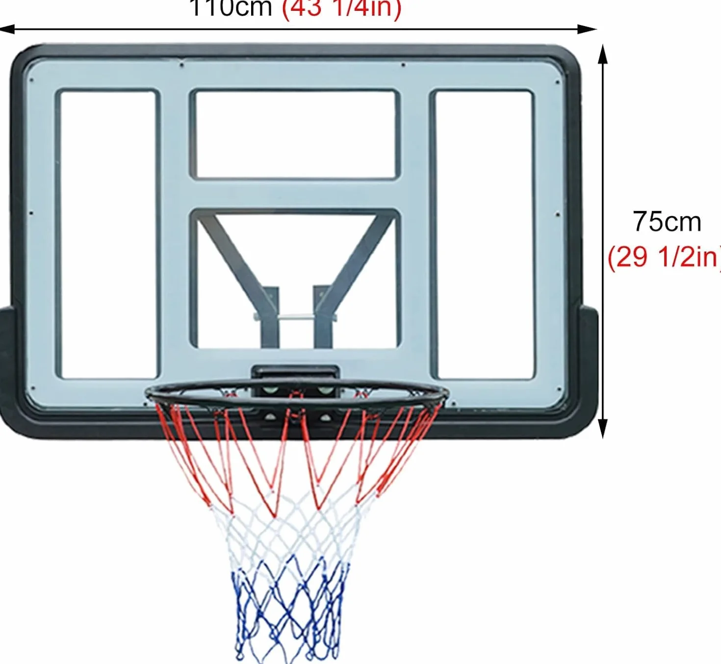 Raycool Canasta de Baloncesto Tablero Exterior Smash 630 Aro de Acero con Amortiguación