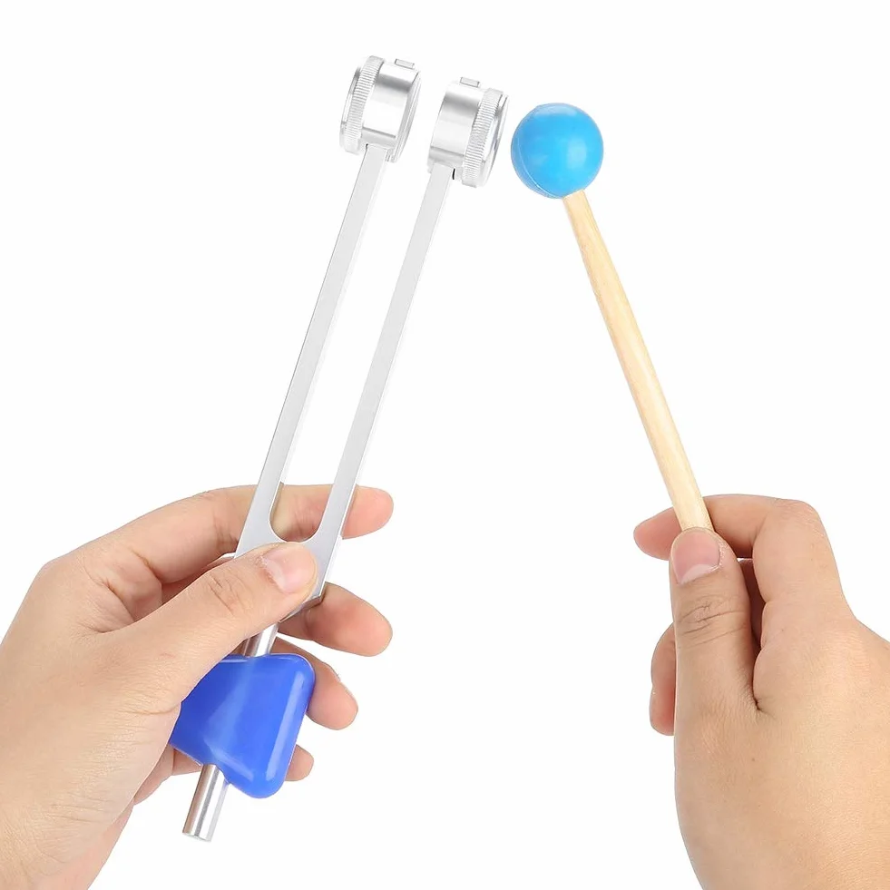 Diapasón de aleación de Aluminio 136.1Hz 9.1 x 1.6 Pulgadas Kit de Baja Frecuencia con Mazo