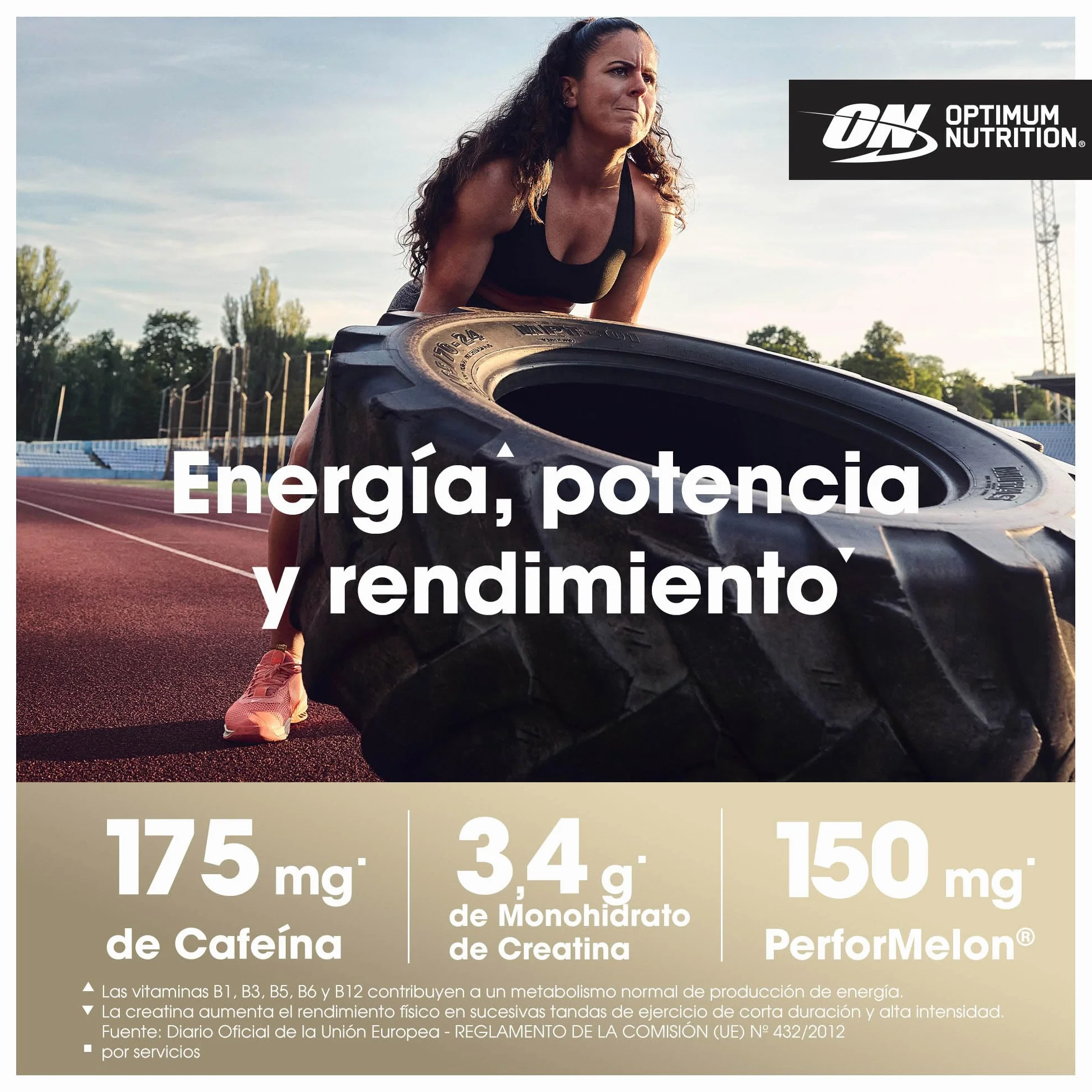 Optimum Nutrition Gold Standard Pre-Entreno en Polvo, Sandía, 330g, 30 Servicios