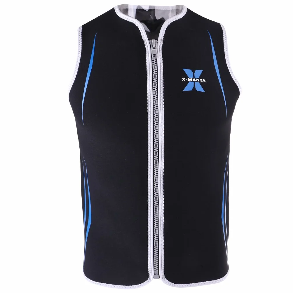 Chaleco de neopreno para hombre, con cremallera frontal, 3 mm, para surf, surf, talla M, color negro