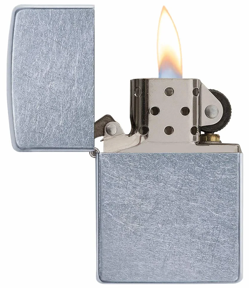 Zippo Encendedor a Prueba de Viento Street Chrome Recargable Estuche de Regalo Metal