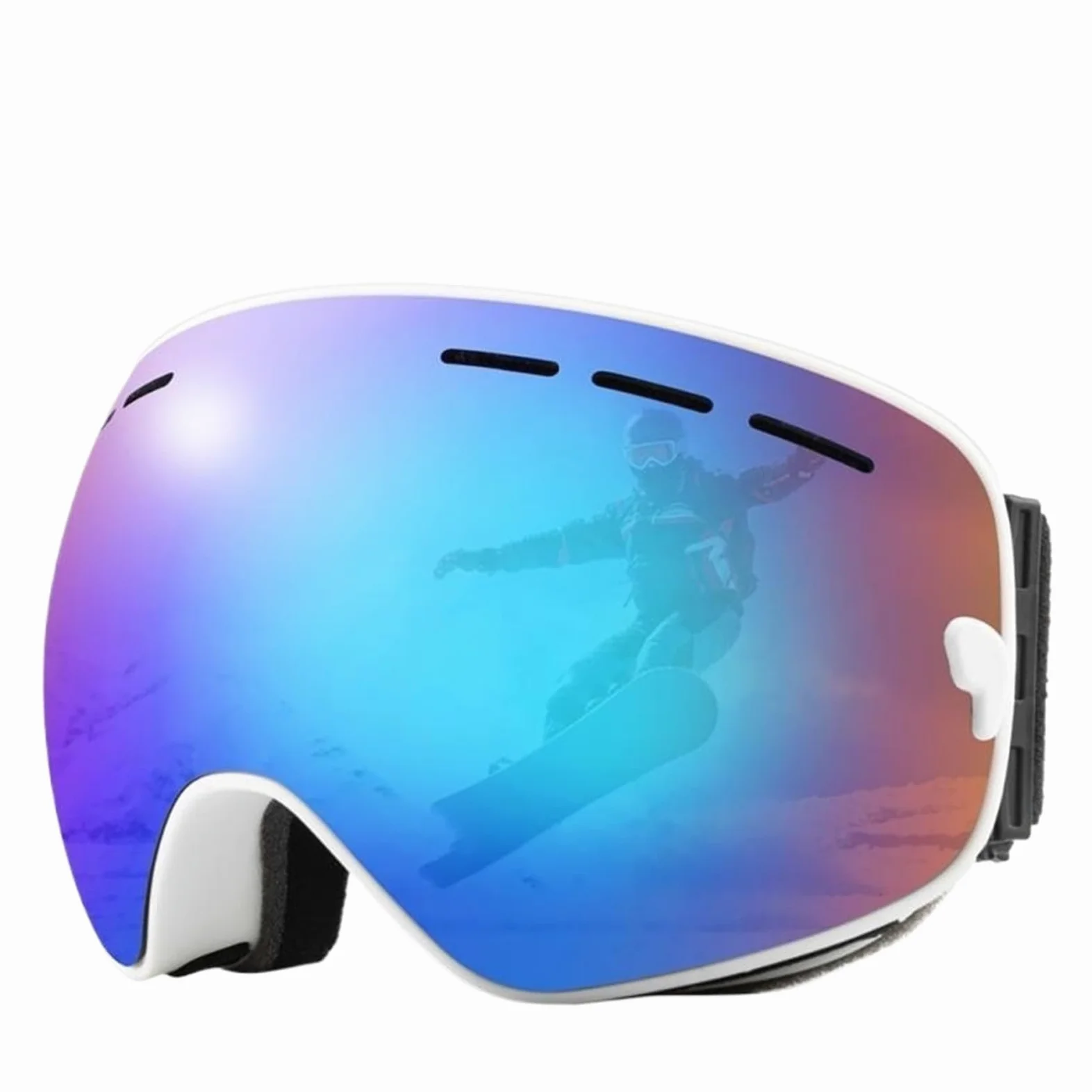 Gafas de esquí 1/2/3P Gafas de esquí duraderas - Gafas de montañismo de arena Gafas - Gafas de esquí antiniebla - Gafas de radiación - Gafas de viento para exteriores (Color: 12 2 piezas) (30)