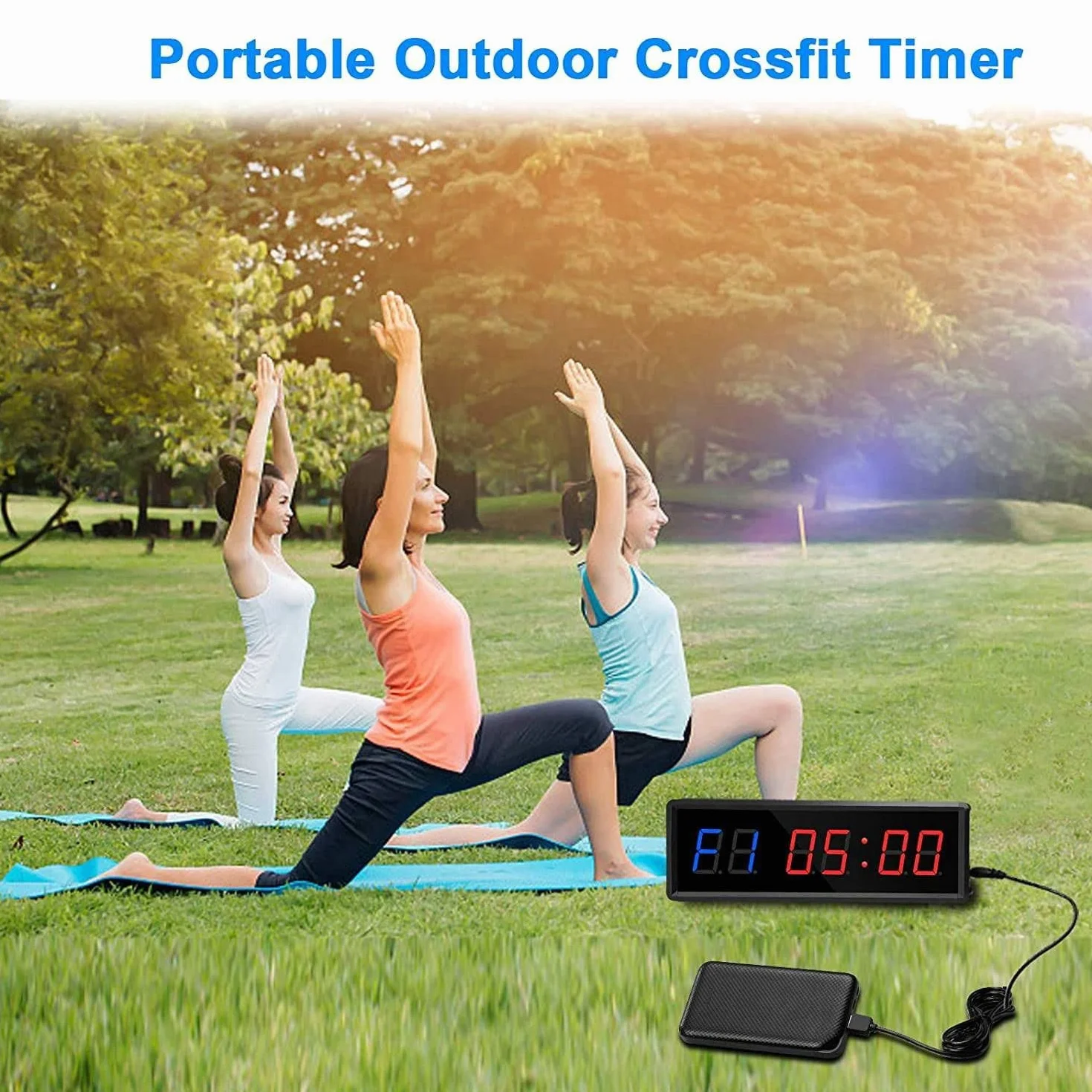 Temporizador de Gimnasio, Temporizador de Intervalo LED, Reloj de Pared con Cuenta Regresiva Digital, Reloj de 1,5 Pulgadas hacia Abajo/Arriba, CronóMetro para el Hogar