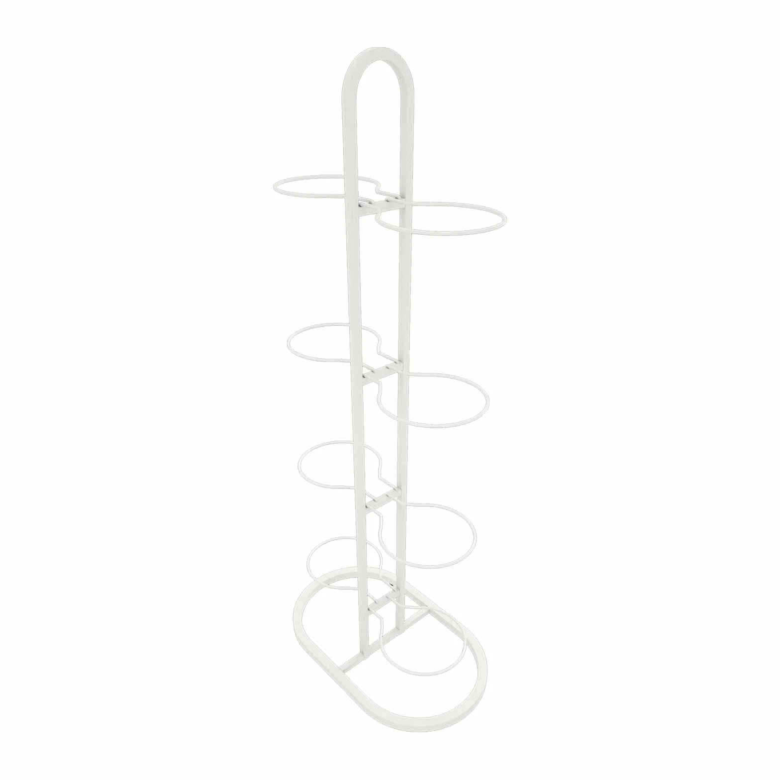 Soporte Vertical 8 Niveles para Almacenamiento Balones Fútbol Organizador Deportivo Portátil Blanco