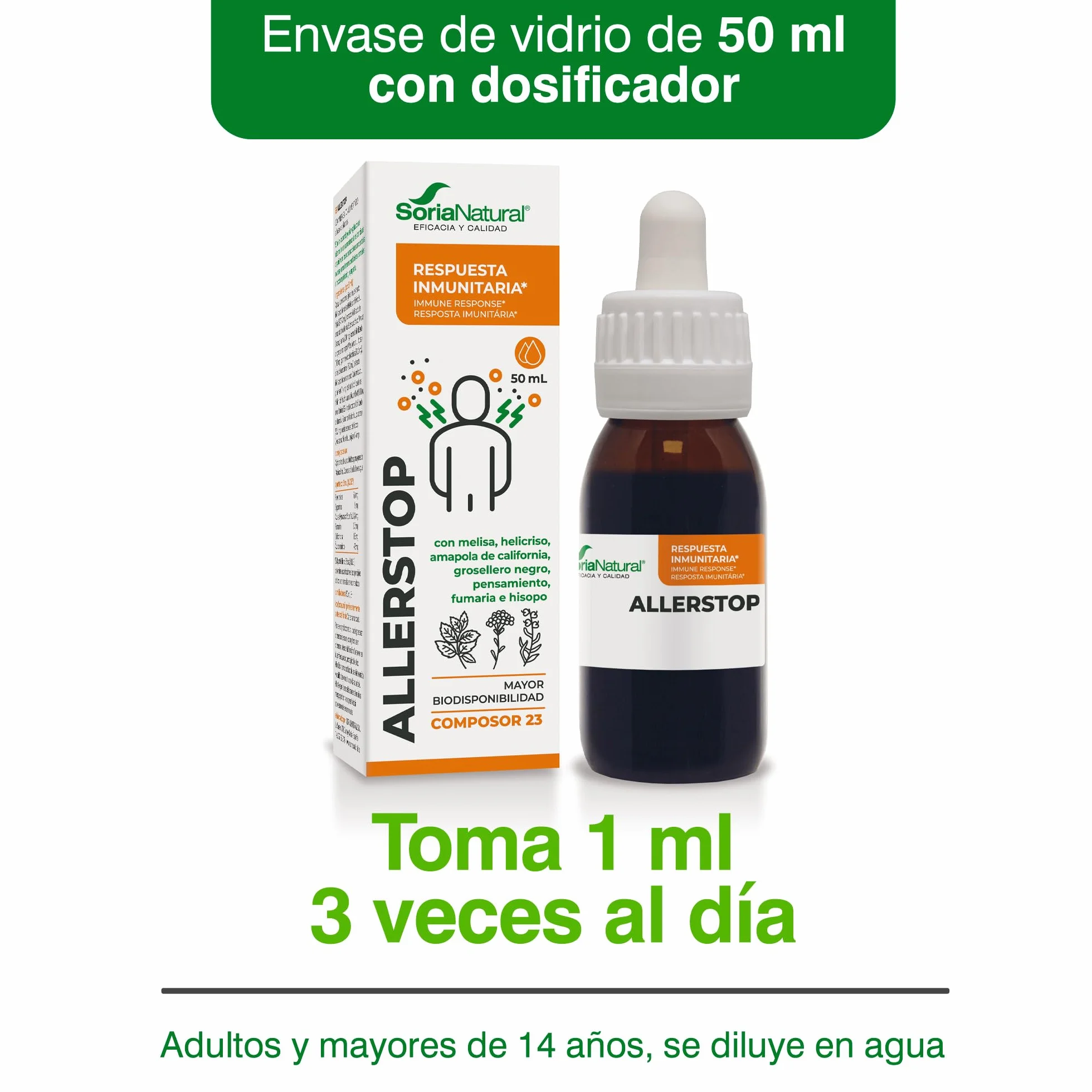 Soria Natural Composor 23 Allerstop 50ml Działanie Antyalergiczne i Antyhistaminowe