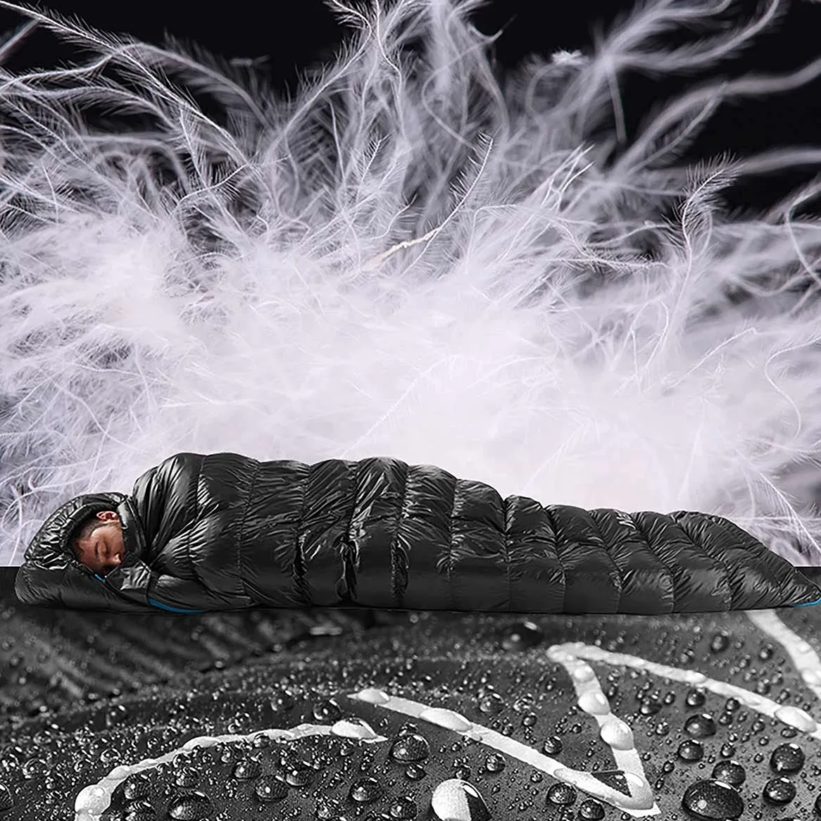 Naturehike Saco De Dormir De Plumón Ultraligero De, Saco De Dormir De Plumón De Ganso De 800 Rellenos, Saco De Dormir para 4 Estaciones, Saco De Dormir Compacto y Ligero