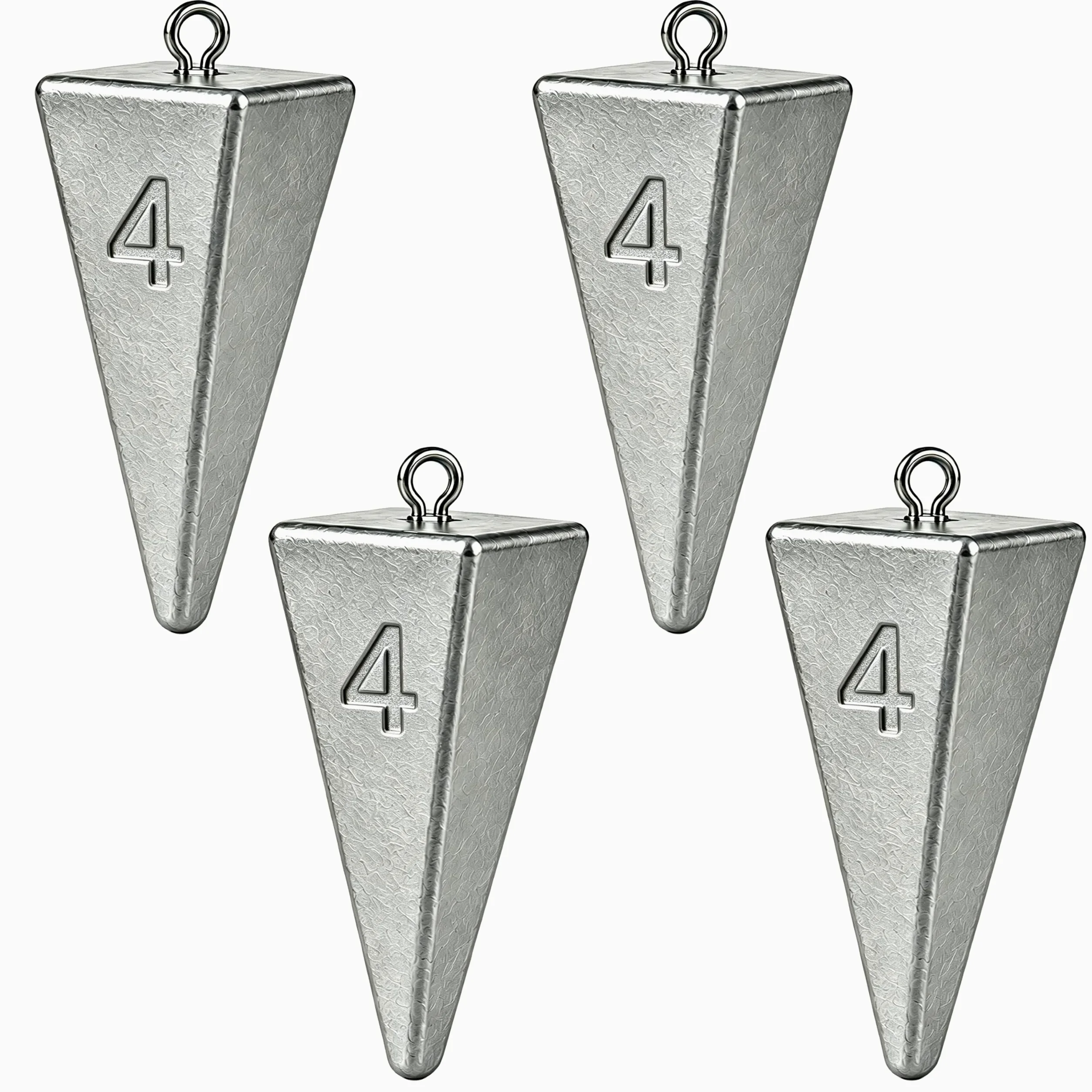 Pyramid Sinkers Pesas de pesca, plomos de pesca de agua salada, plomos para equipo de pesca de agua salada, aparejos de pesca de surf de 1 onza, 2 onzas, 3 onzas, 4 onzas