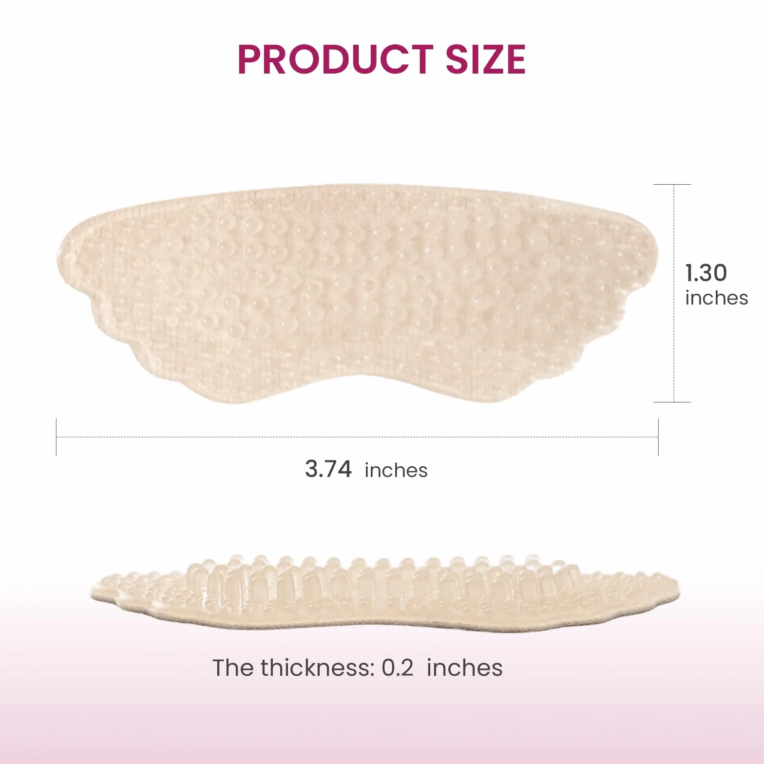 Gel taloneras para zapatos protector talón Bukihome 3 pares suaves antideslizantes Beige