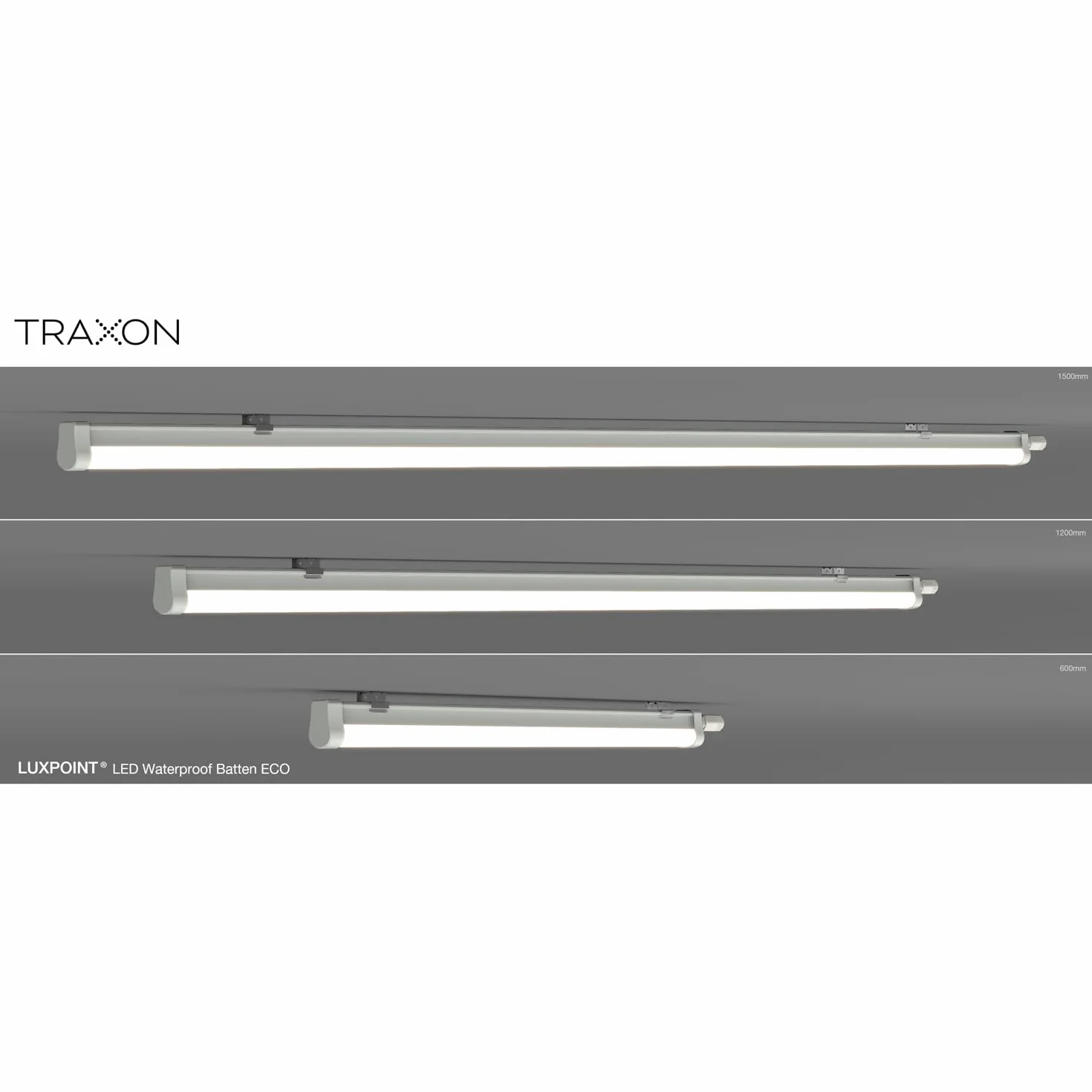 TRAXON LUXPOINT Pantalla estanca LED integrado 60cm 18W 4000K 1800Lm IP65 IK08