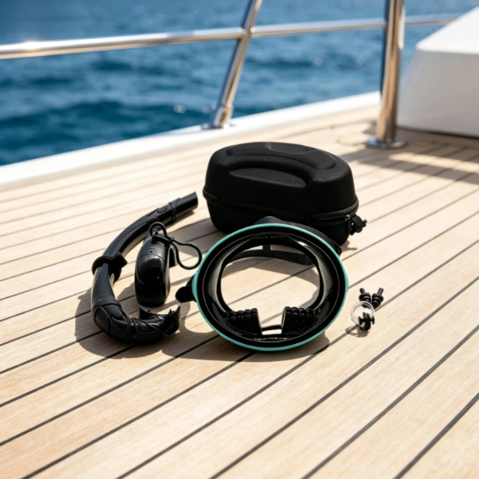 predolo Máscara Snorkel con Estuche Diseño bajo bajo Máscara Snorkel con Vidrio mplado Table Gafas Buceo Tubo para Adultos, Piscina, Viajes