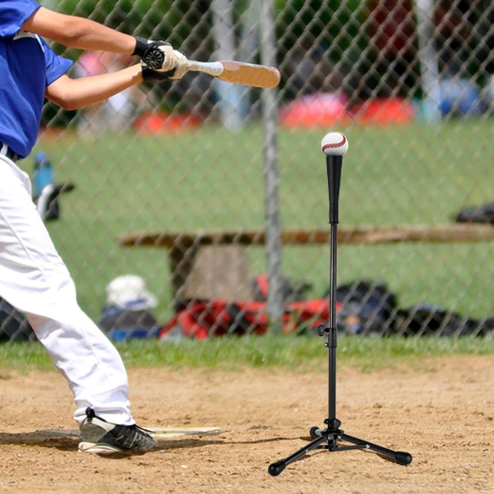 Oshhni tee de bateo de béisbol, Equipo de Entrenamiento, Ajustable, Plegable, Mejora la precisión de bateo, tee de bateo de sóftbol para Mujeres y Hombres