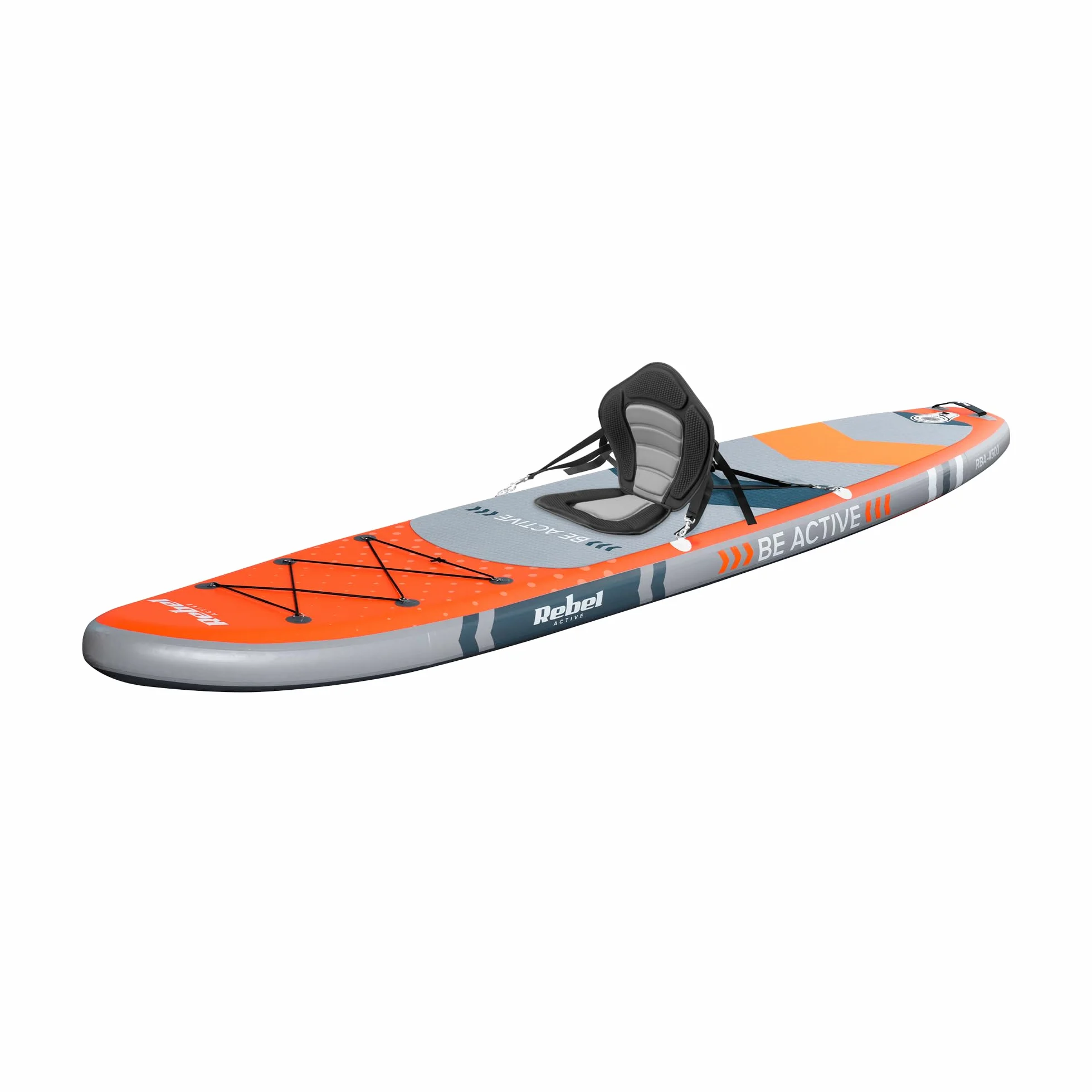 Rebel Electro Tabla de Sup Inflable con Asiento de natación Drop-Stitch 350 cm Kit de Paleta Bomba Mochila RBA-4501-OR