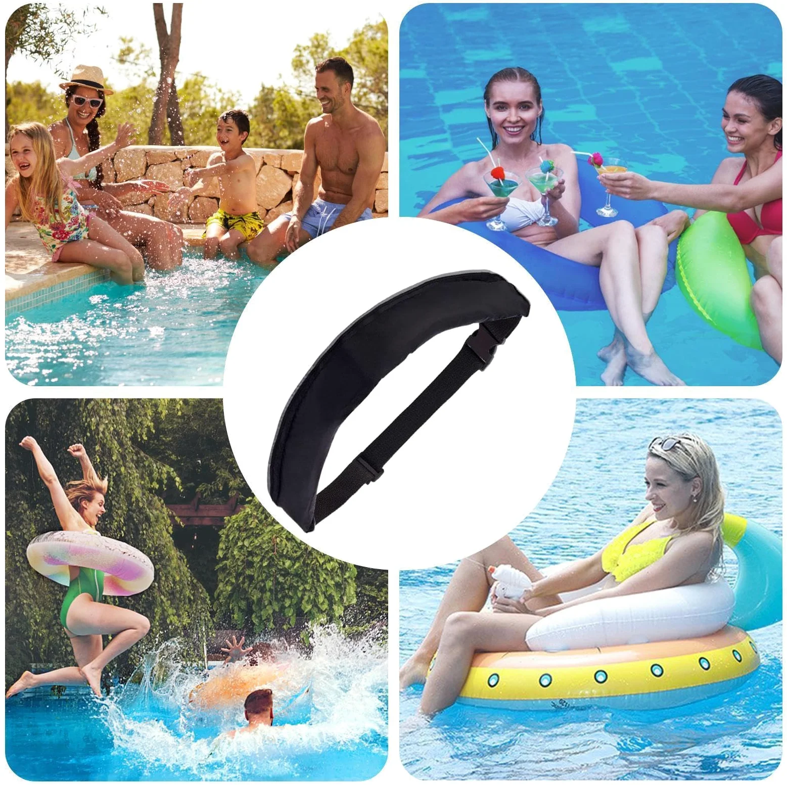 Cinturón De Natación - Flotabilidad Portátil, Dispositivo De Flotación Con Sistema De Inflado Manual, Boya De Rescate De Seguridad Compacta, Actividades De Deportes Acuáticos | Para Kayak Paddleboard