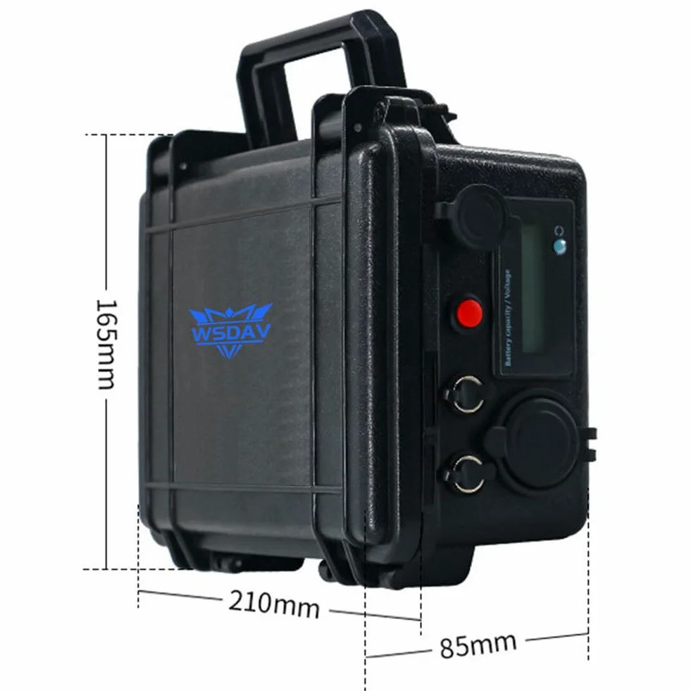 Batería de Litio Recargable de 12 V con Cargador | Batería de litio de 12 V, 20 Ah, 30 Ah, 60 Ah, 80 Ah y 100 Ah, con pantalla LED, doble puerto USB e interruptor de encendido.
