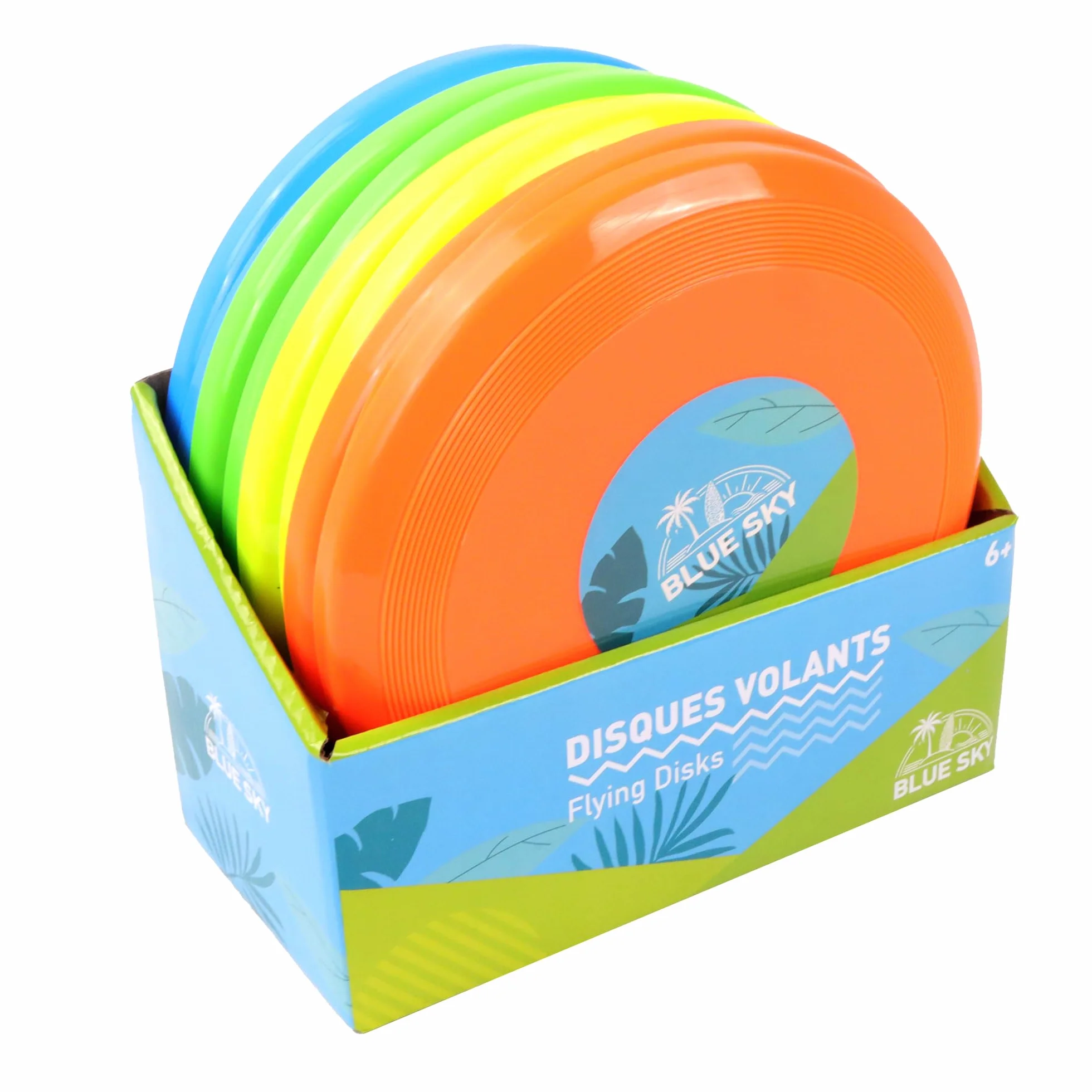 BLUE SKY - Paquete de 12 Discos Voladores / Frisbee - Juego al Aire Libre - 047903PA - Color Aleatorio - Plástico - Juguete para Niños y Adultos - Juego al Aire Libre - Frisbee - A partir de 3 años