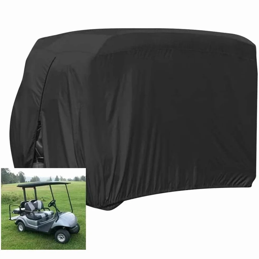 Funda impermeable para carro de golf Oxford 420D protección UV correa antiviento cremallera bolsa almacenamiento